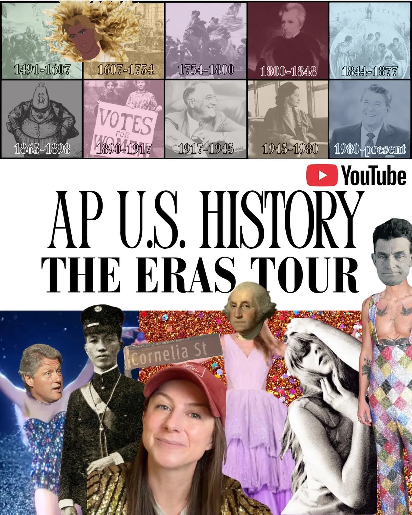 I did it. I created my masterpiece. This will be my legacy. An ENTIRE COURSE REVIEW of #apush organizing the 9 College Board time periods by Taylor Swift eras on just 15 minutes. (I encourage anyone to watch, even if you aren&rsquo;t taking the #apus
