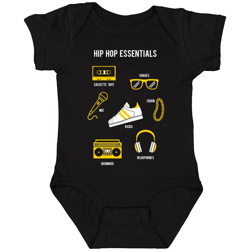HIP HOP ESSENTIALS BODYSUIT (BLACK) — Mini FLEX KIDS