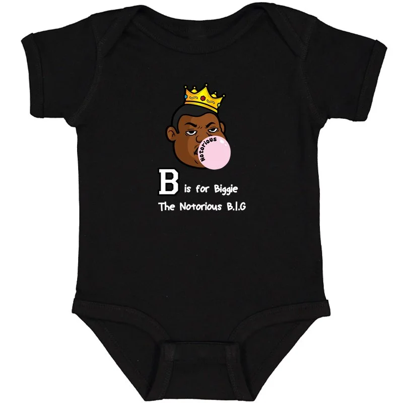 B IS FOR BIGGIE BODYSUIT (BLACK)
