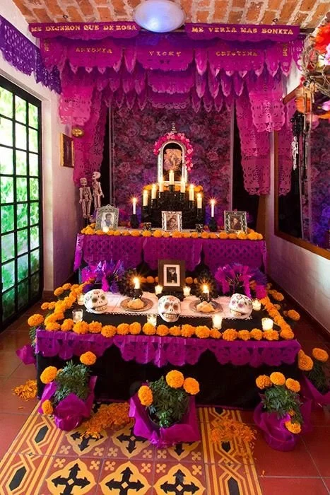 Your ofrenda should have levels to represent the stages of life on their journey to the afterlife.