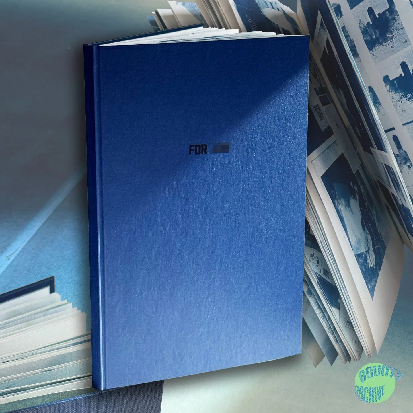 Handmade book of cyanotypes