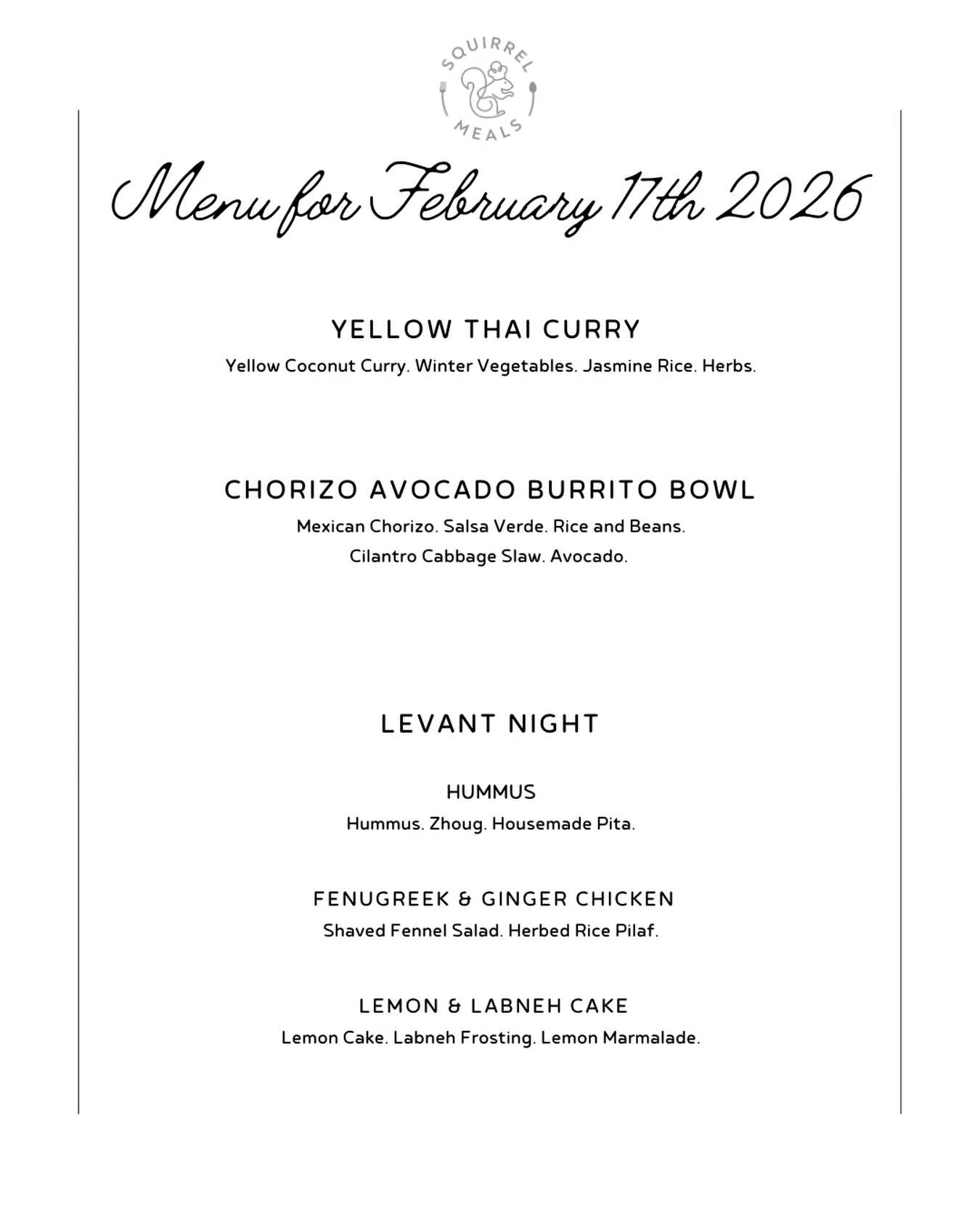 The store is back open! &amp; next week&rsquo;s menu is now live! Order meals for next week! As usual&hellip; it&rsquo;ll be another delicious week!