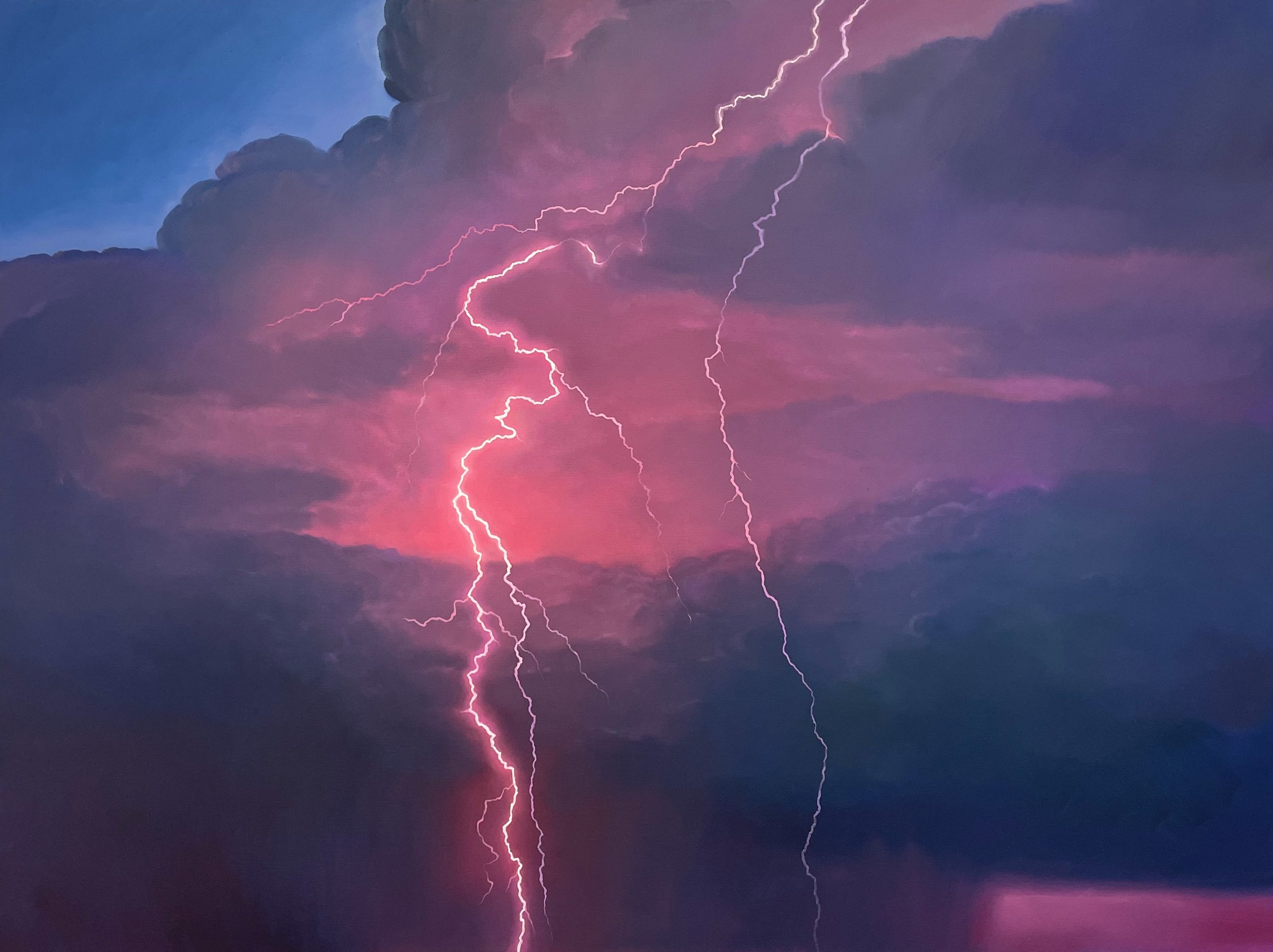 Strike 57, 2026, 36x48in, oil on canvas, available