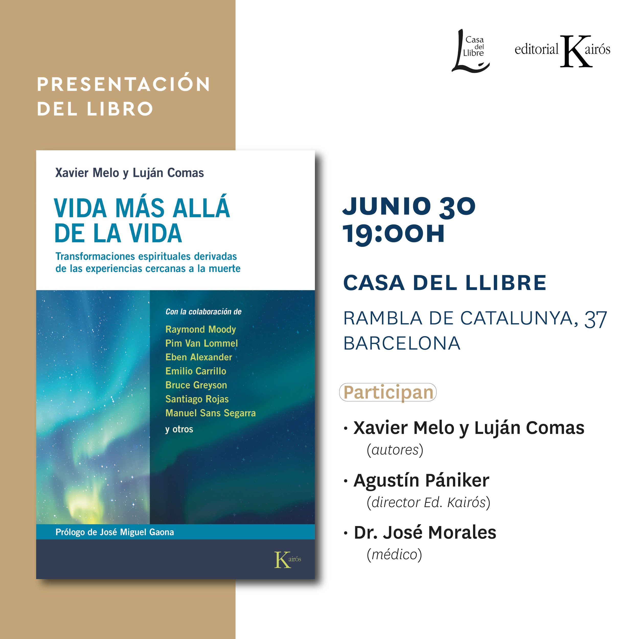 Presentación del libro VIDA MÁS ALLÁ DE LA VIDA