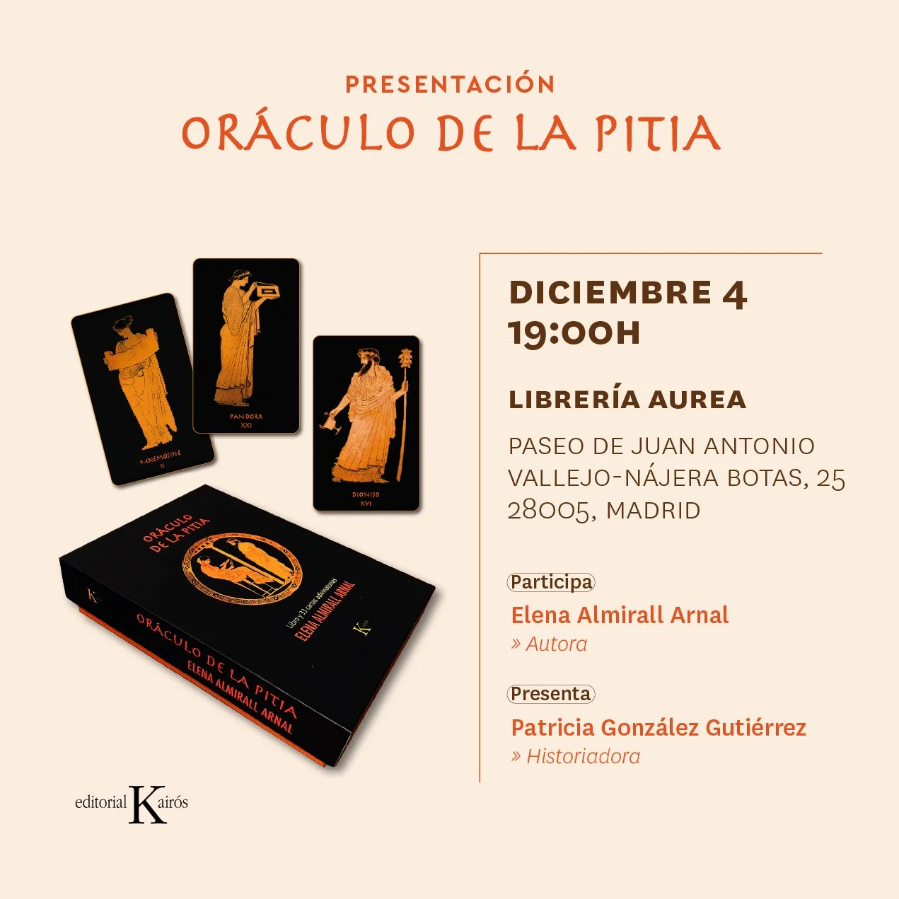 Presentación ORÁCULO DE LA PITIA (Madrid)
