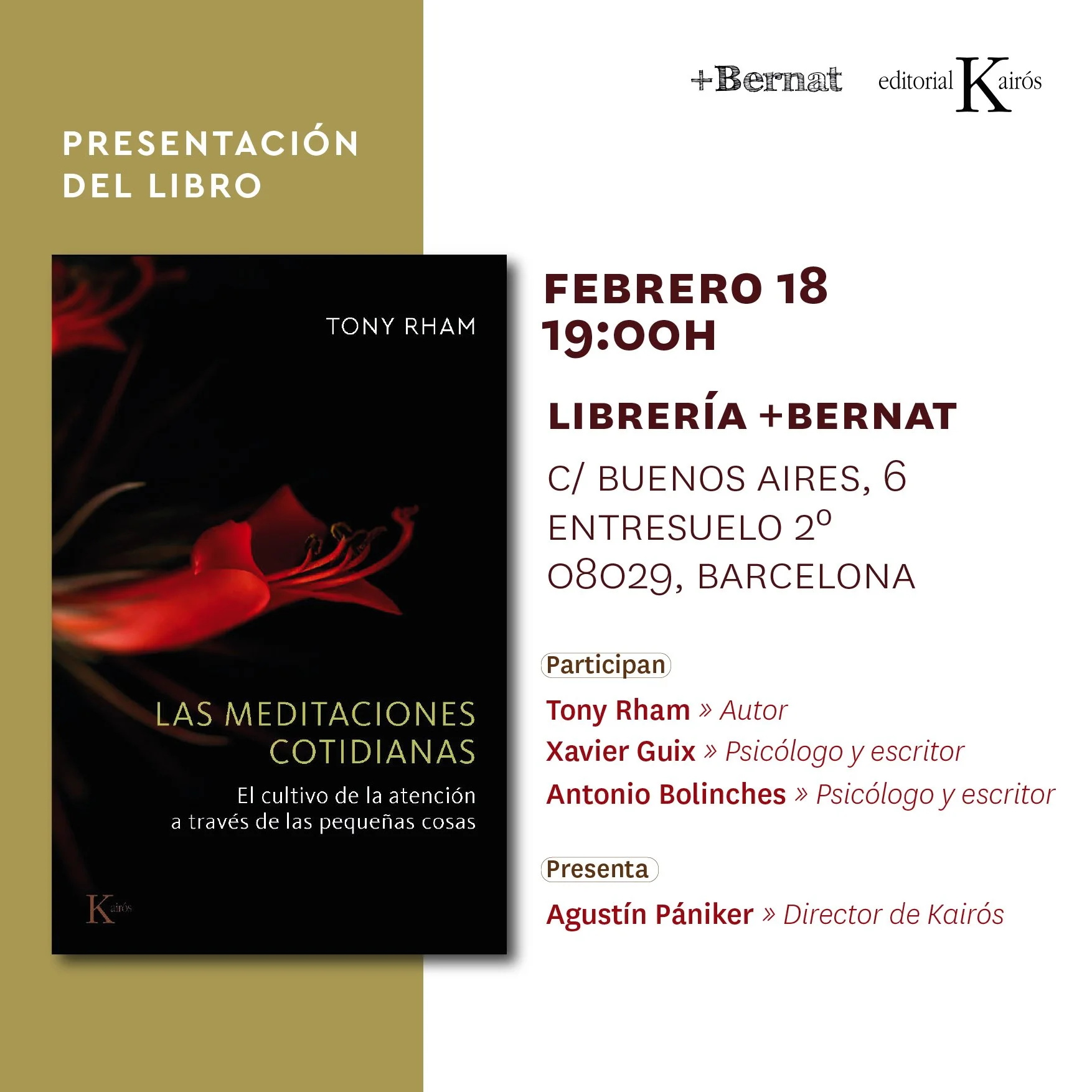 Presentación LAS MEDITACIONES COTIDIANAS (Barcelona)