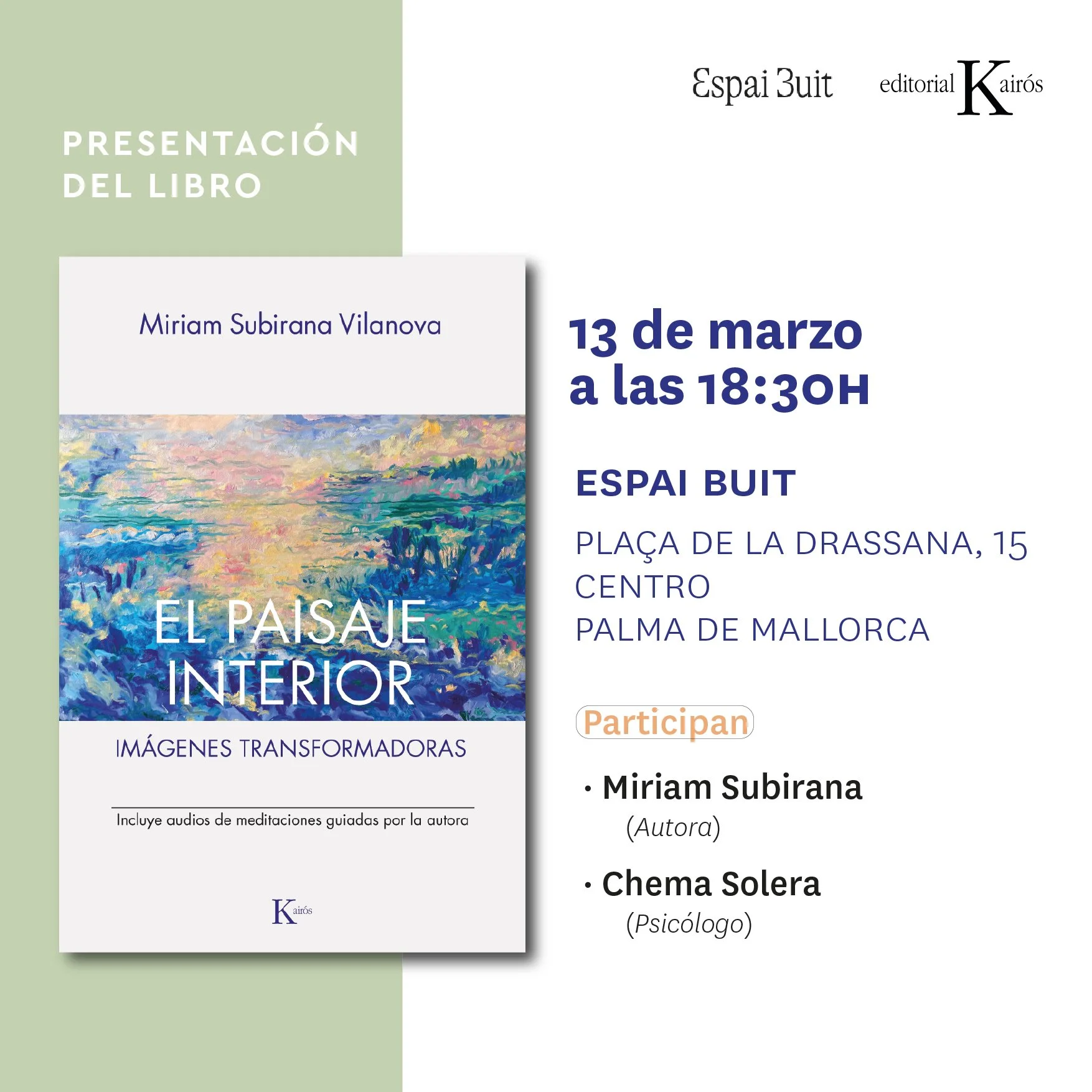 Presentación EL PAISAJE INTERIOR (Mallorca) 