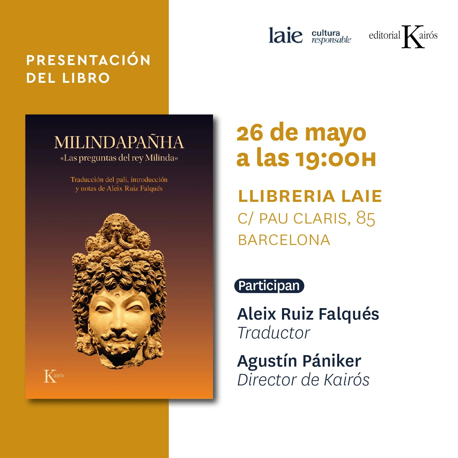 Presentación MILINDAPAÑHA (Barcelona) 