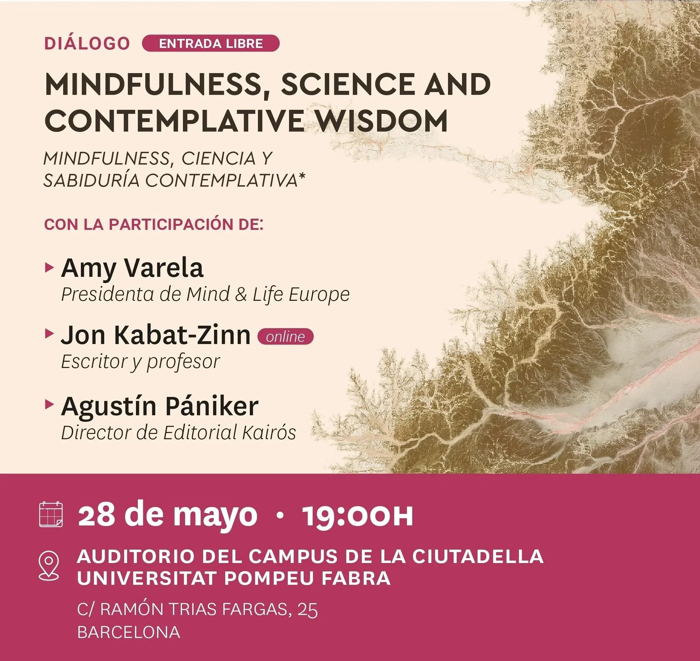 Evento MINDFULNESS, CIENCIA Y SABIDURÍA CONTEMPLATIVA