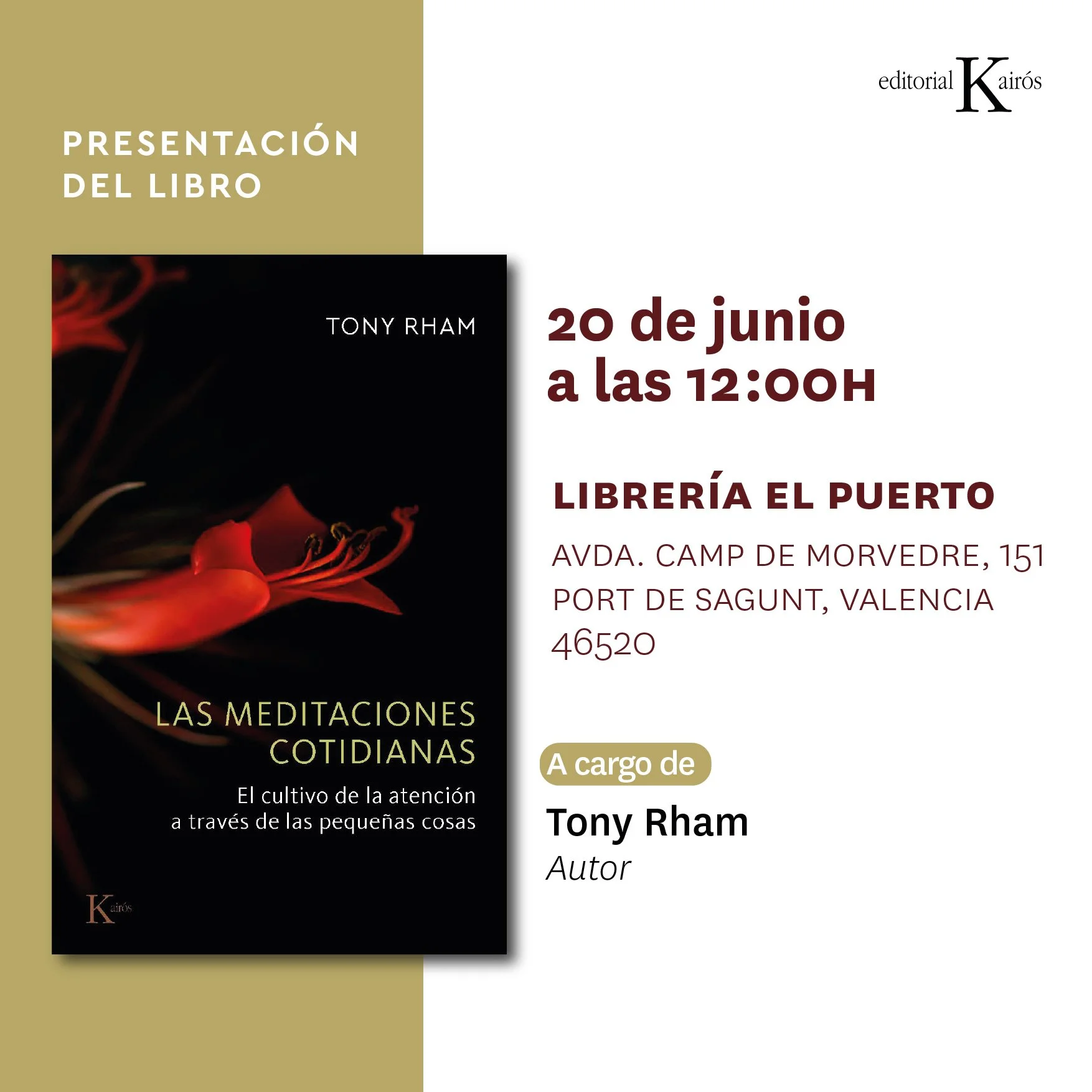 Presentación LAS MEDITACIONES COTIDIANAS (El Port de Sagunt)