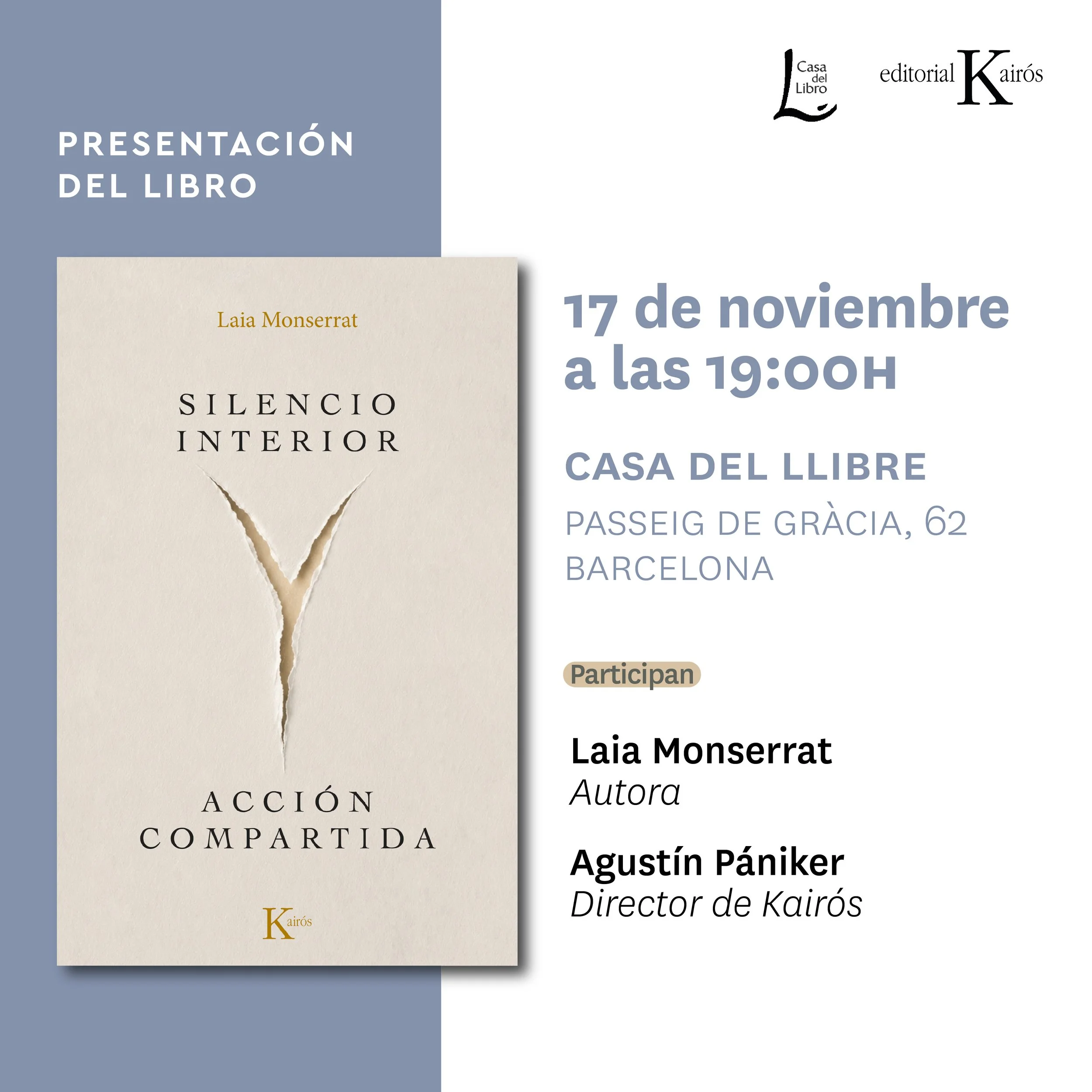 Presentación SILENCIO INTERIOR Y ACCIÓN COMPARTIDA (Barcelona)