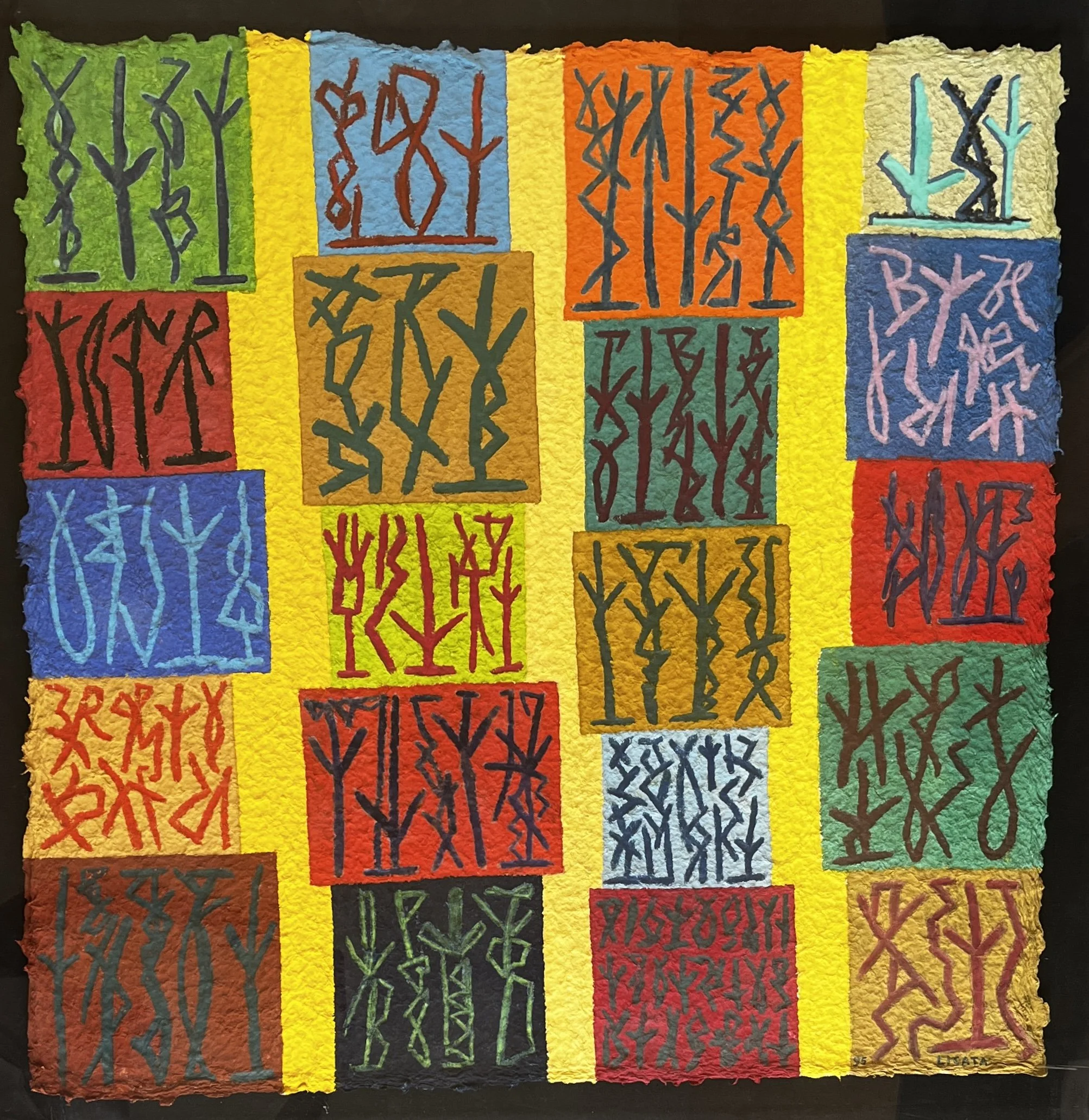 Riccardo Licata, 1998, tempera su carta spagnola. Cm 98x98.jpeg