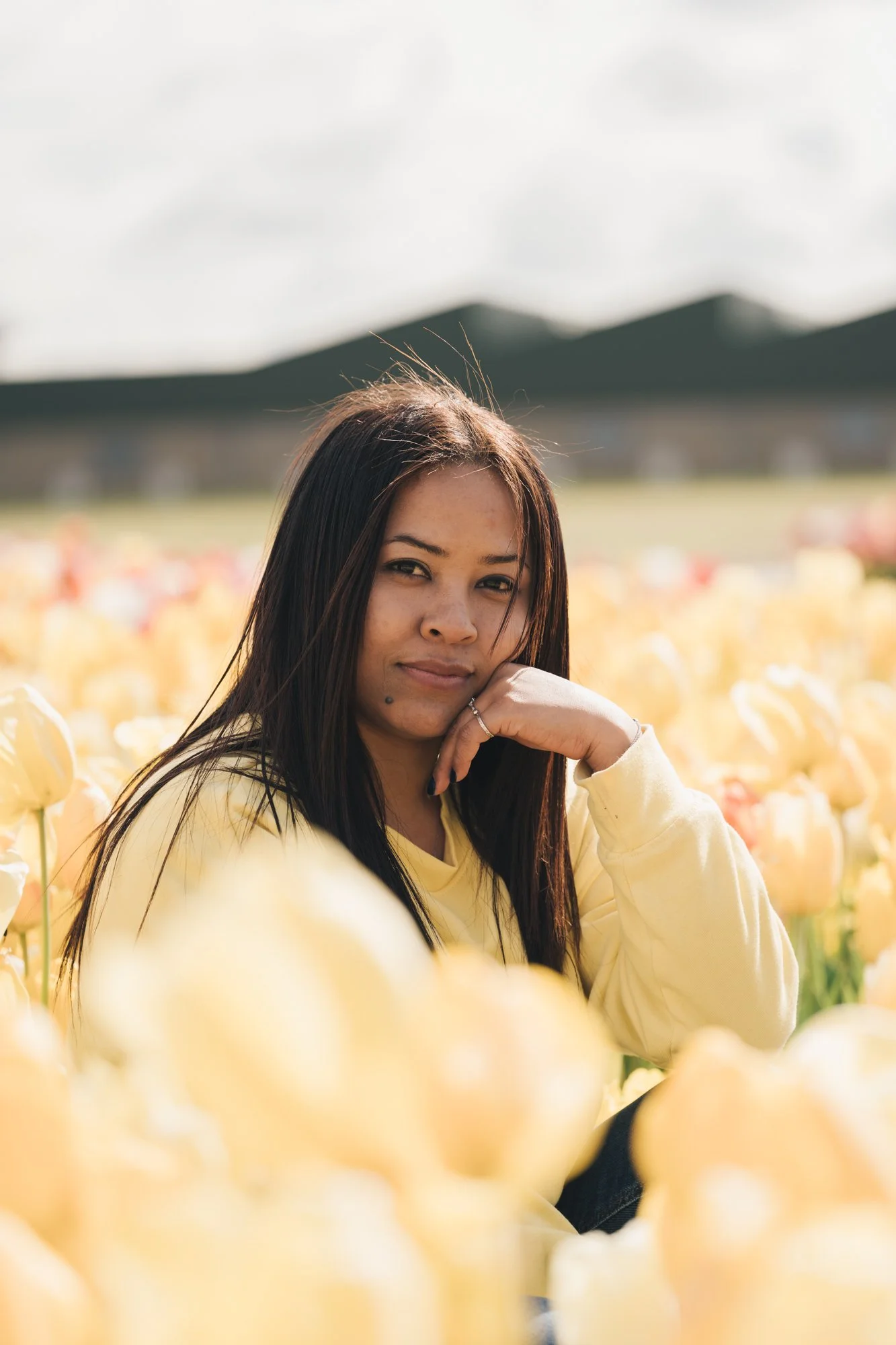 Portrait Photoshoot in a tulip field