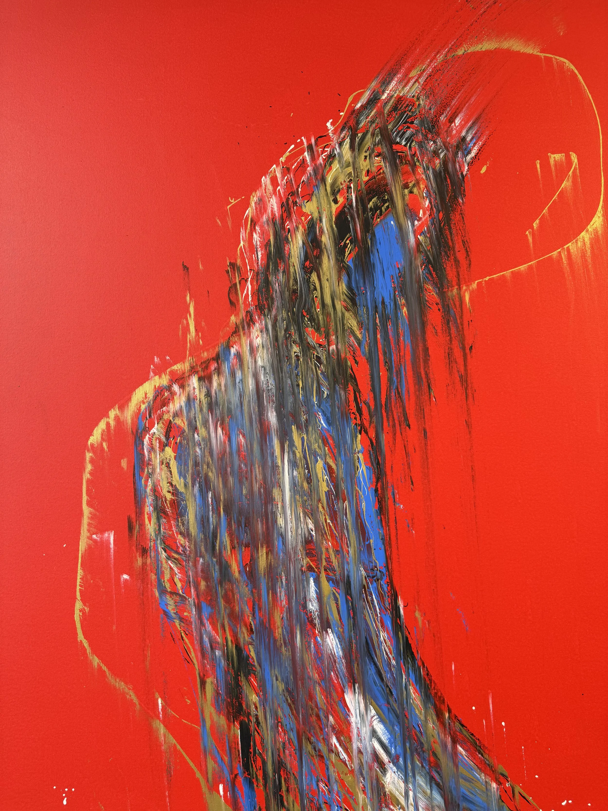 Can't Take It Anymore — abstract figurative painting by Yücel Erdogan
