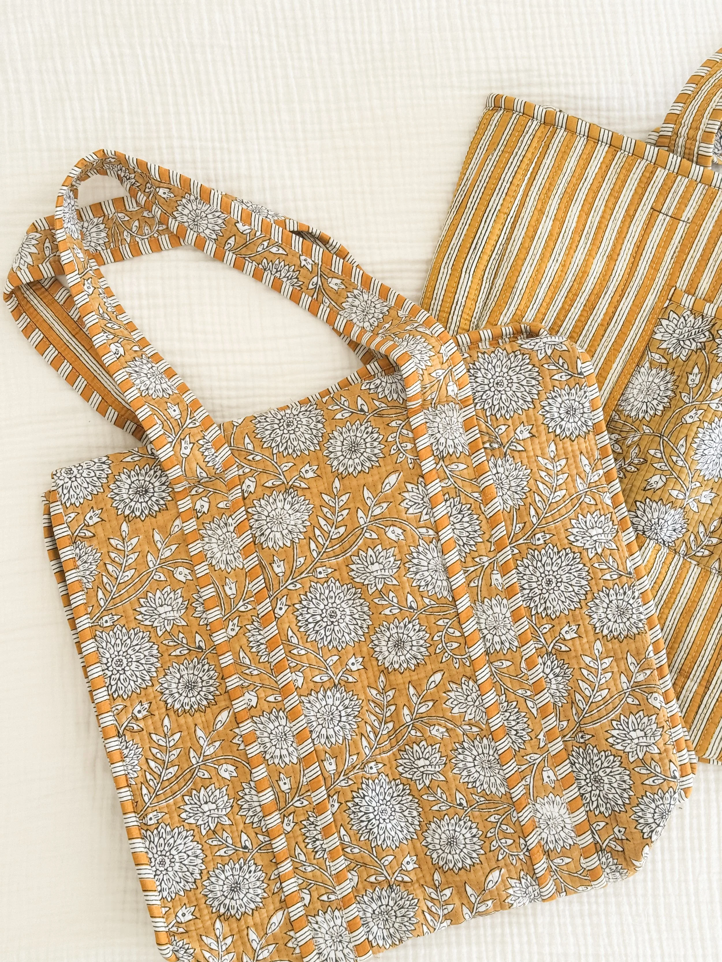 Cotton Blockprint Tote | Sunday | 44 x 38cm