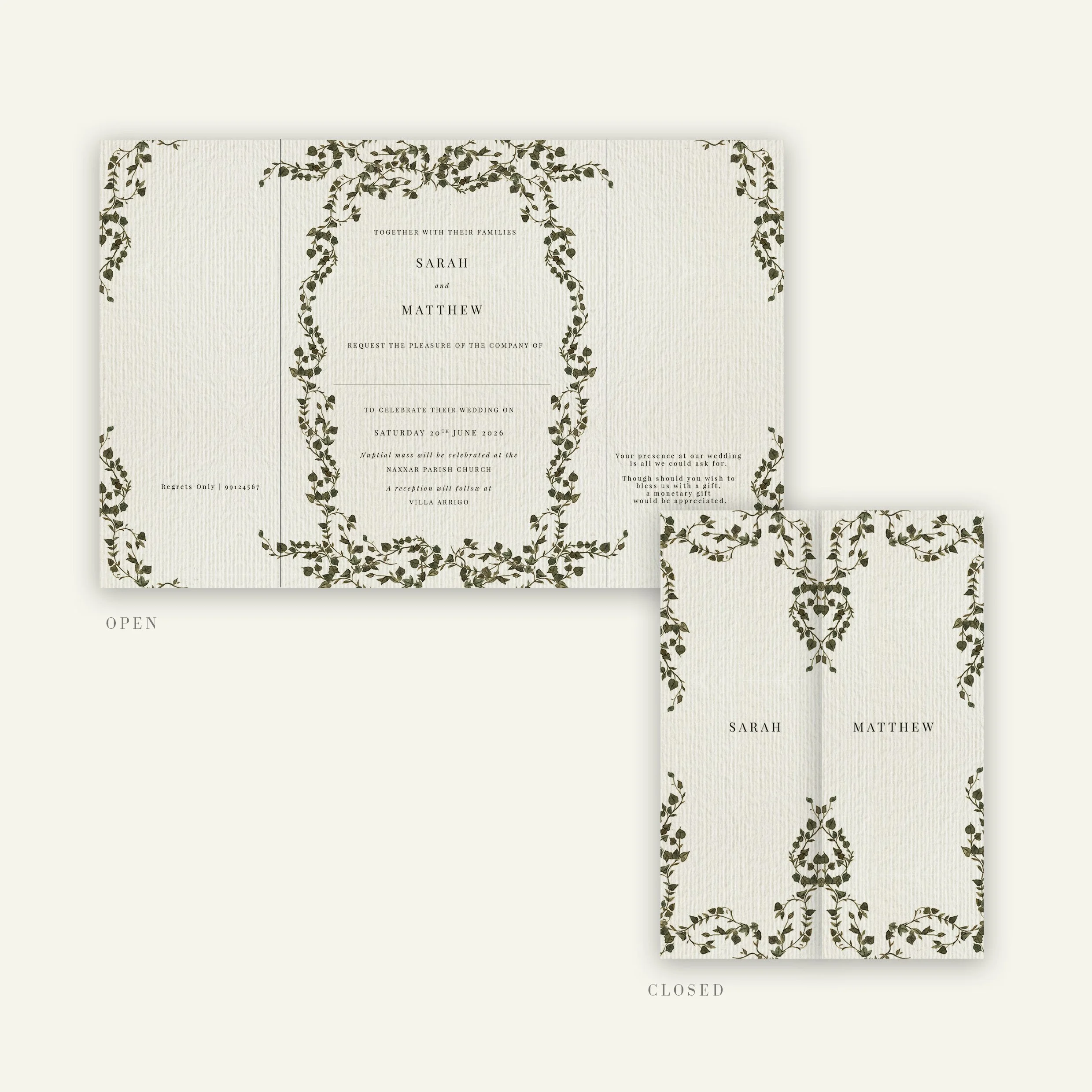 Gatefold Wedding Invitation | Ivy