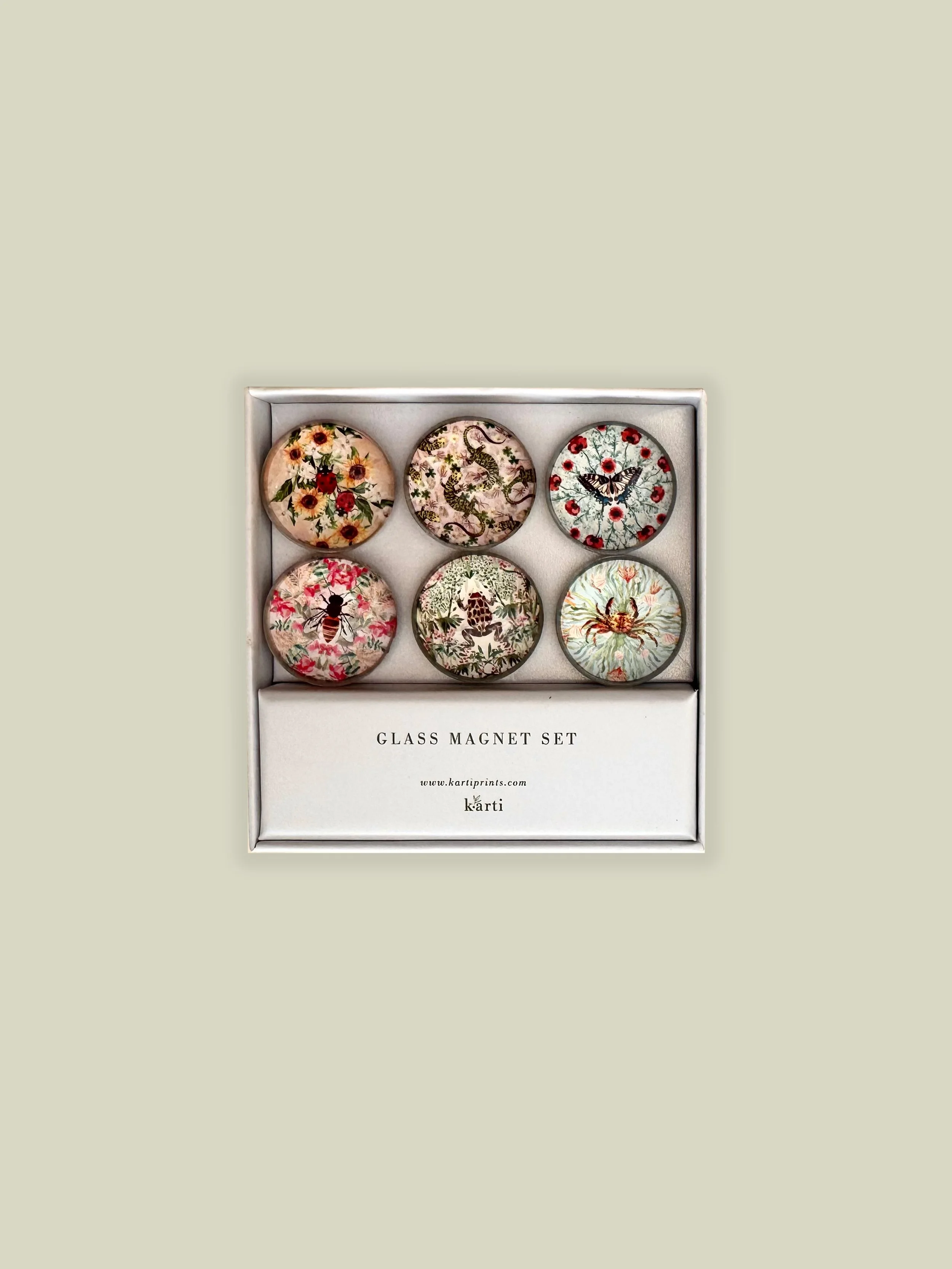 Natura Glass Magnet Set x 6