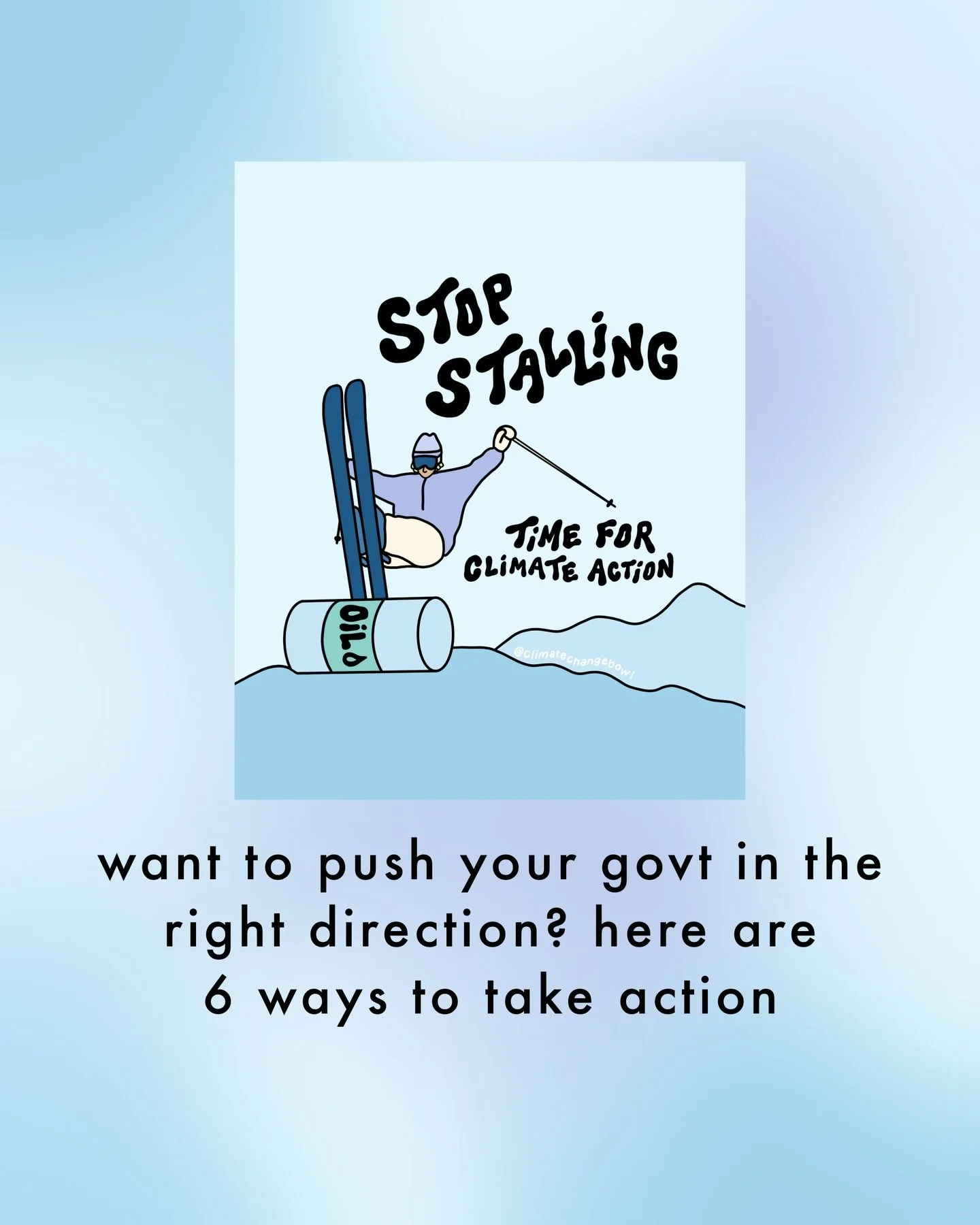 dear governments, enough with the stall tactics✖️

▪️stop investing in fossil fuels 
▪️stop extracting fossil fuels 
▪️stop building pipelines 
▪️stop burning coal 

🌱invest in renewable energy 
🌱fund the transition 
🌱take action now 

which actio