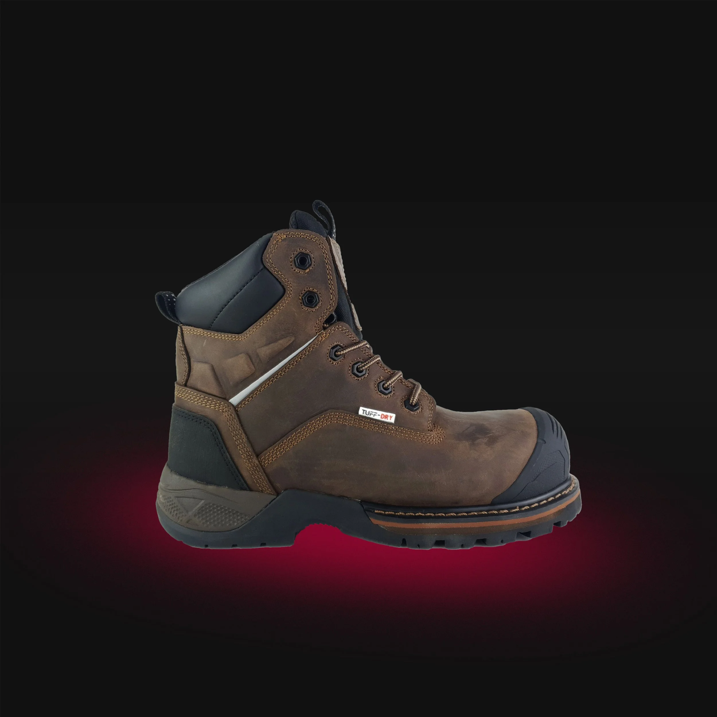 TUFFKING FRONTIER 6INCH PREMIUM BROWN GOODYEAR WELTED SAFETY BOOT