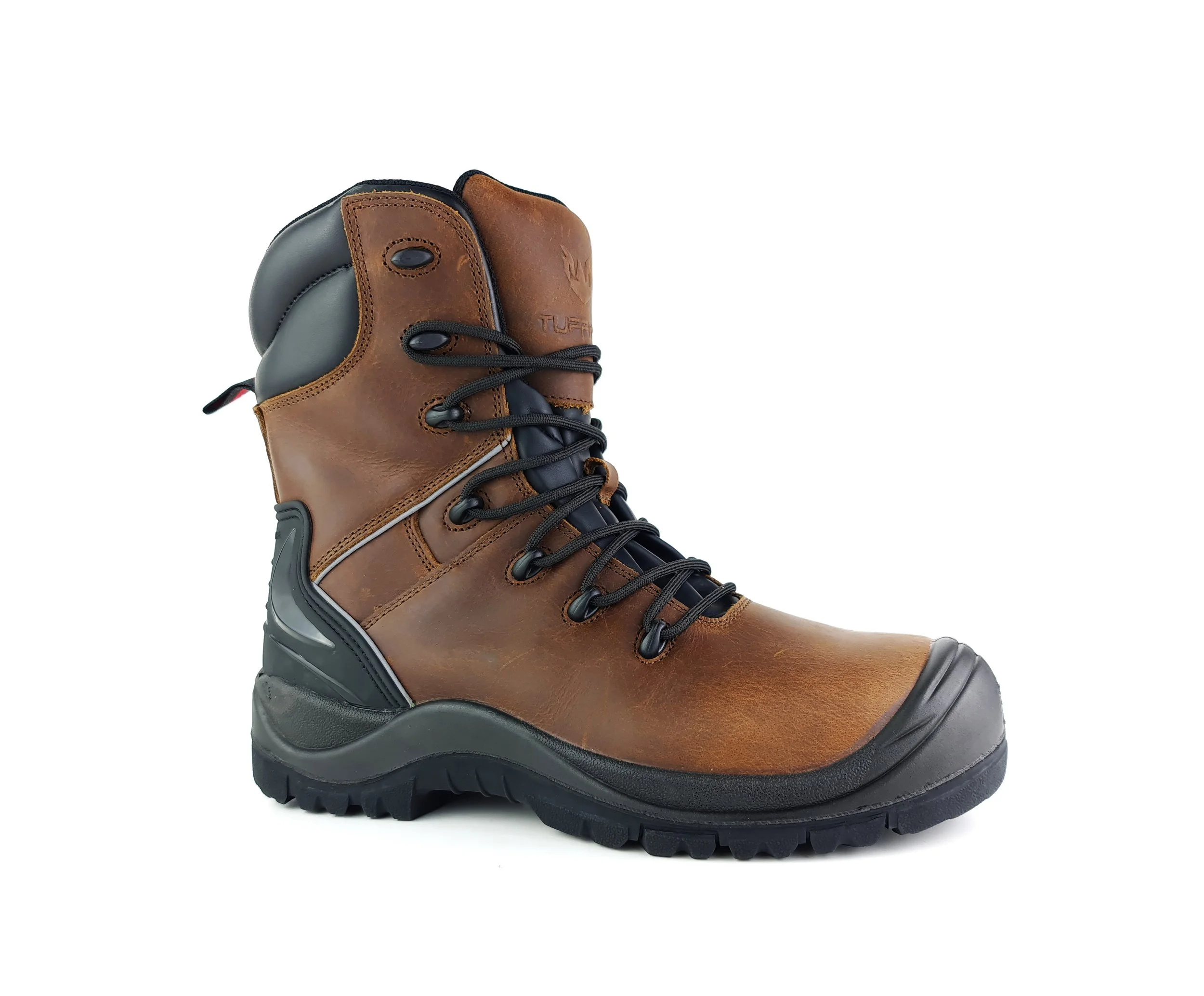TUFFKING HAVOC BROWN SIDE ZIP SAFETY BOOT