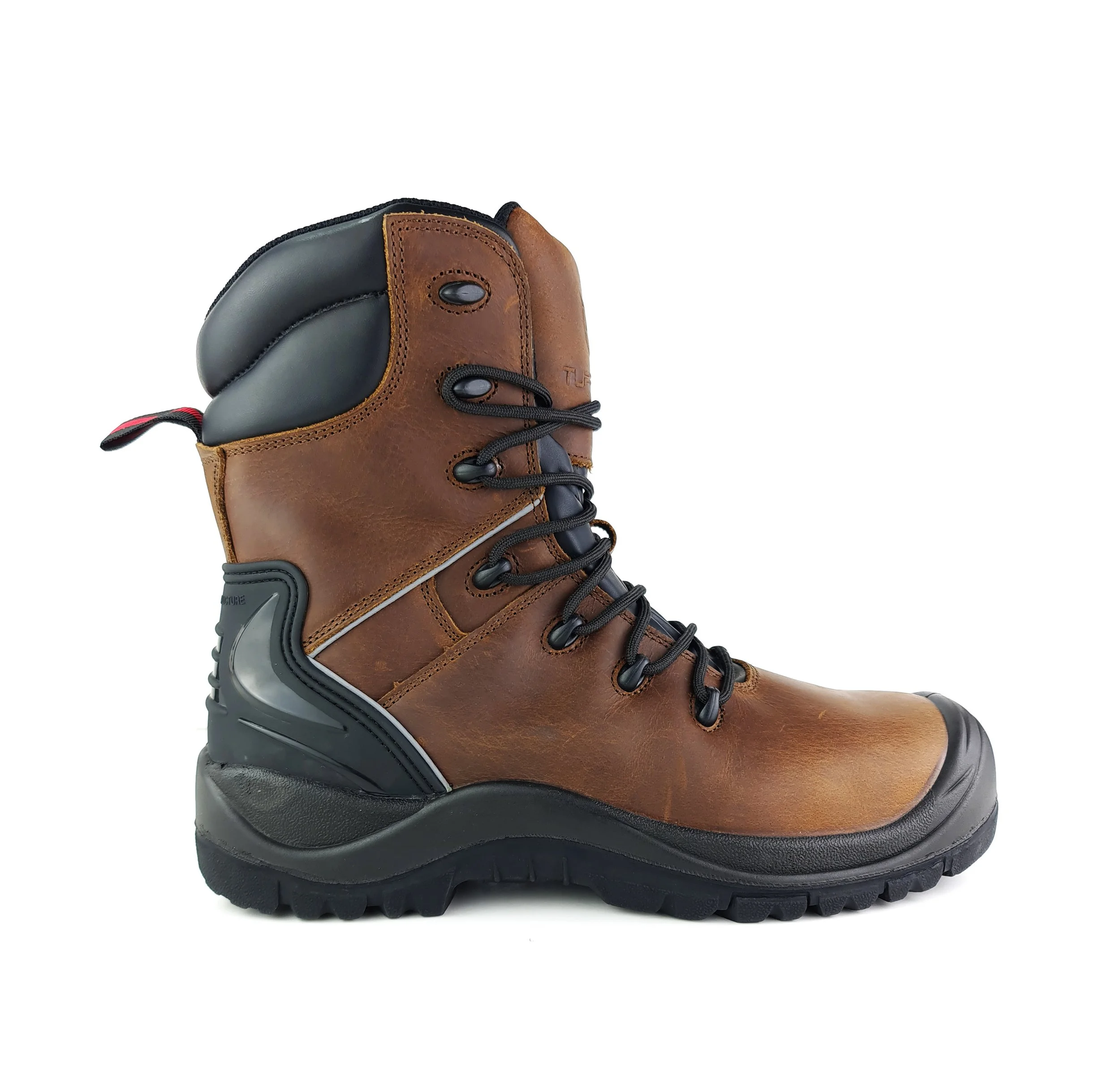 TUFFKING HAVOC BROWN SIDE ZIP SAFETY BOOT