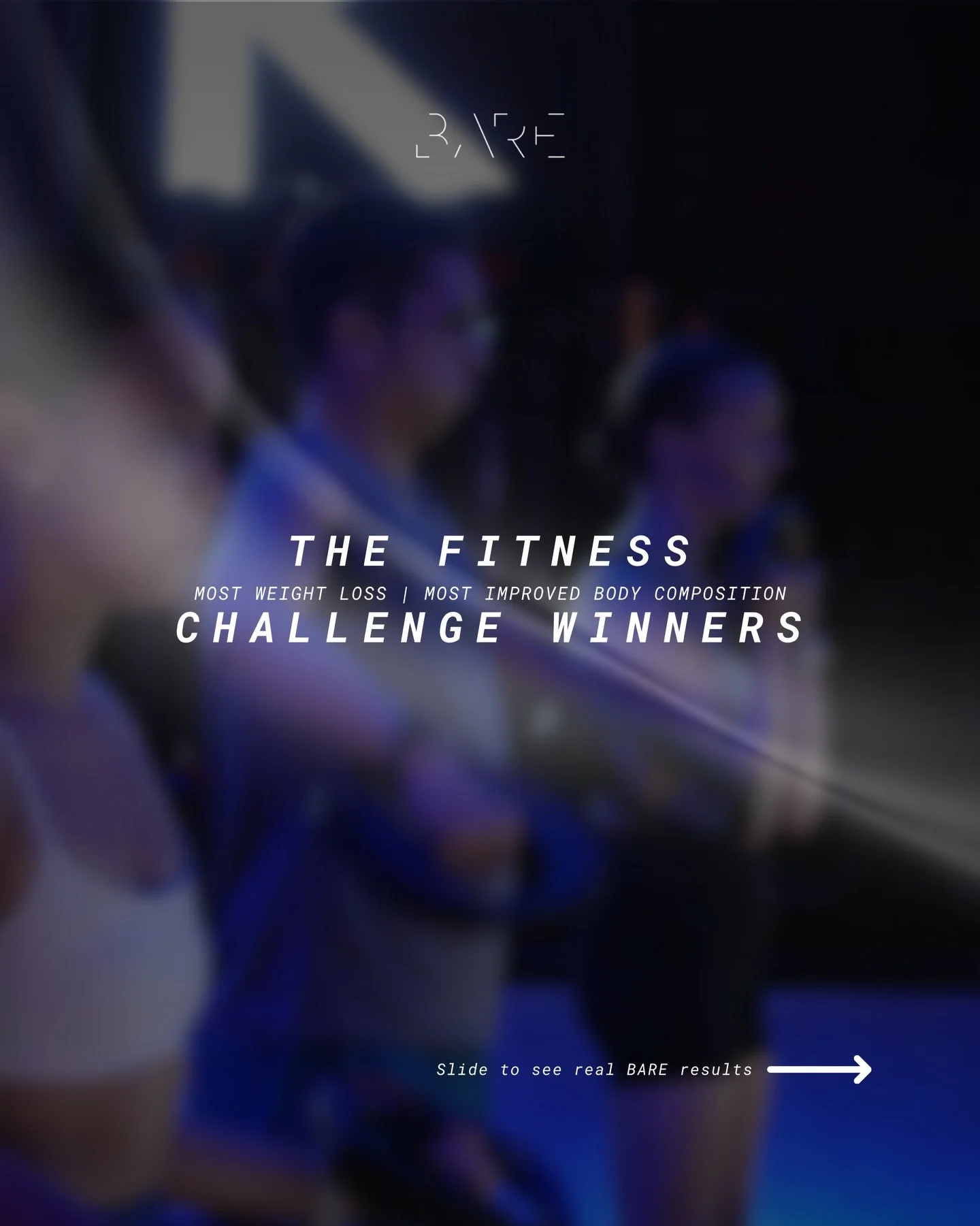 Celebrating the winners of our 4-Week Transformation Challenge.

From impressive body fat loss to stronger body composition, these members showed what focused training and commitment can achieve. 

Your progress inspires the entire BARE community to 