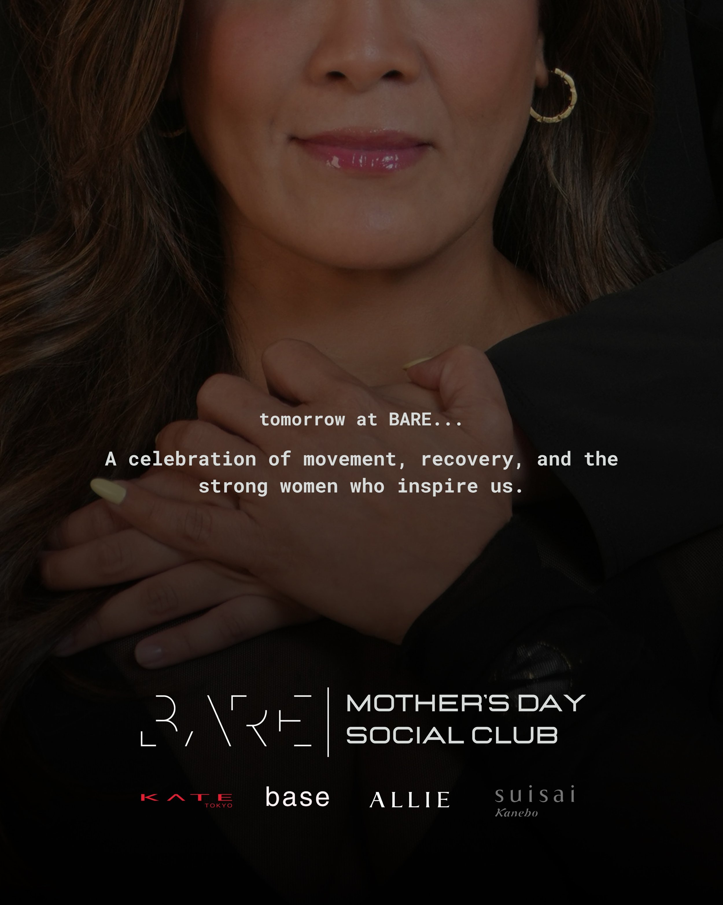 To the women who show up, give deeply, and carry so much with strength and grace, this one&rsquo;s for you.

See you tomorrow at BARE for our Mother&rsquo;s Day Social Club.

#BAREMNL #MothersDay