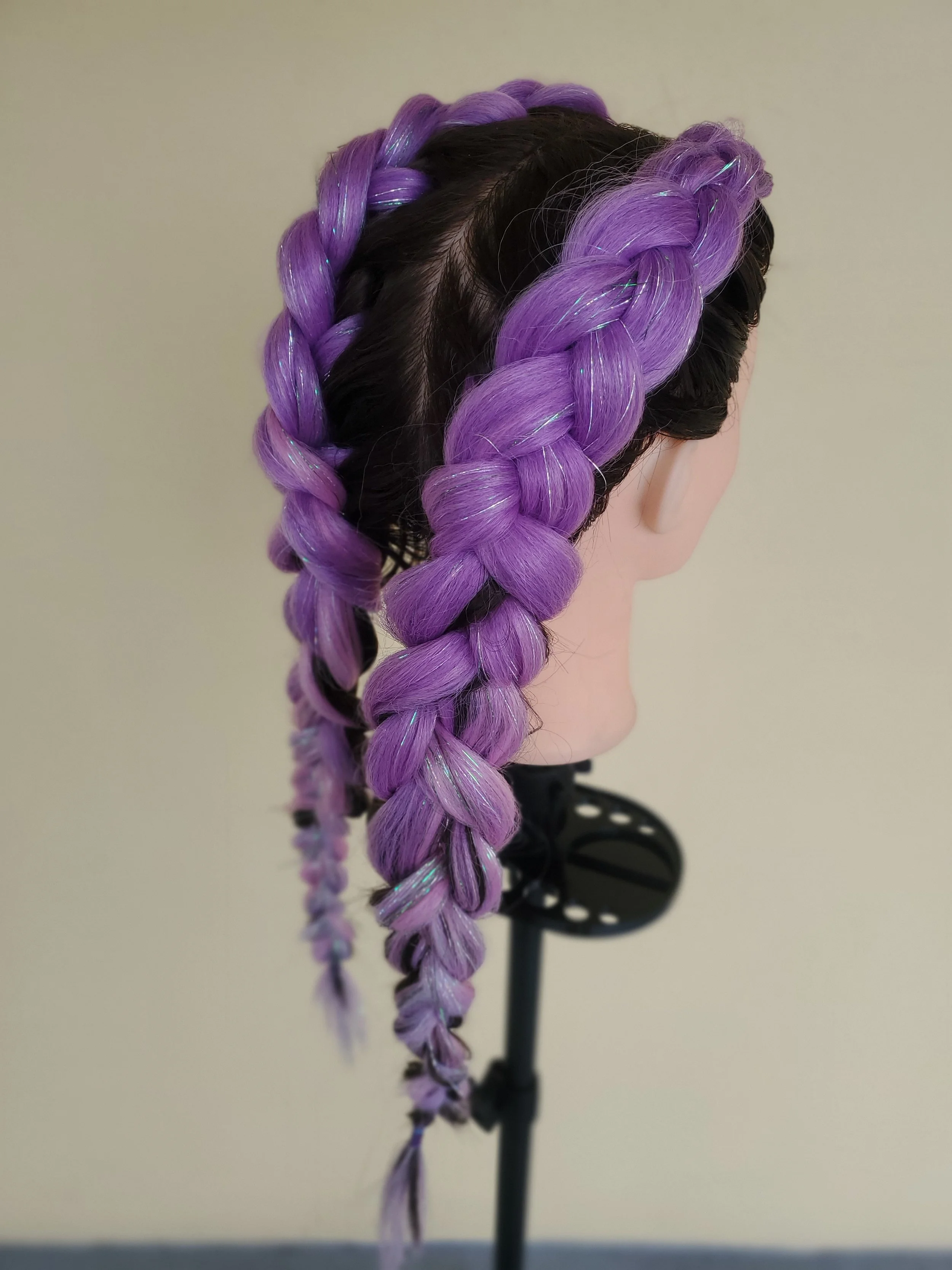 Messy pancake braids 