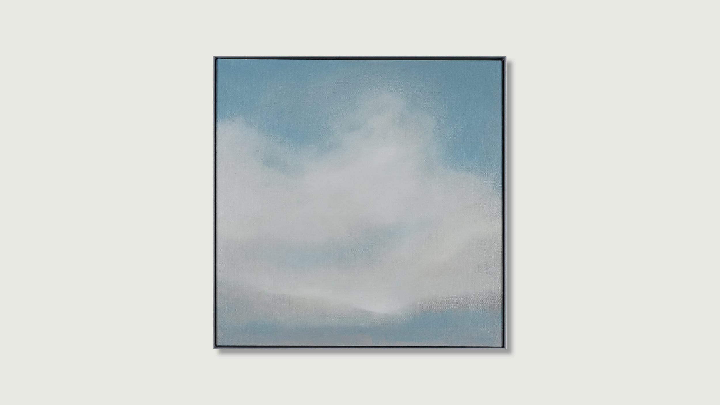 Framed minimalist landscape painting from the Horizons series by Glenn Suokko.