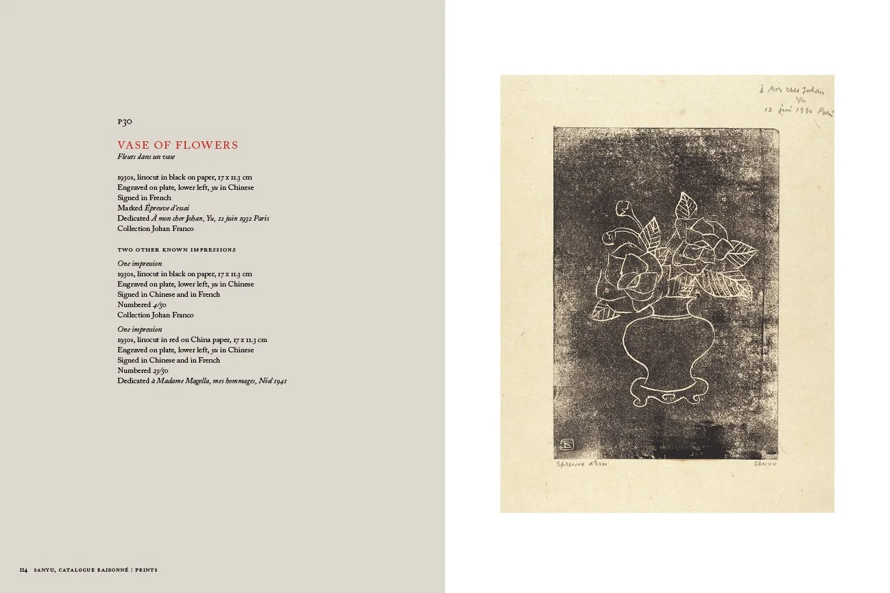 SANYU Catalogue Raisonné, Prints, book, Vase of Flowers.