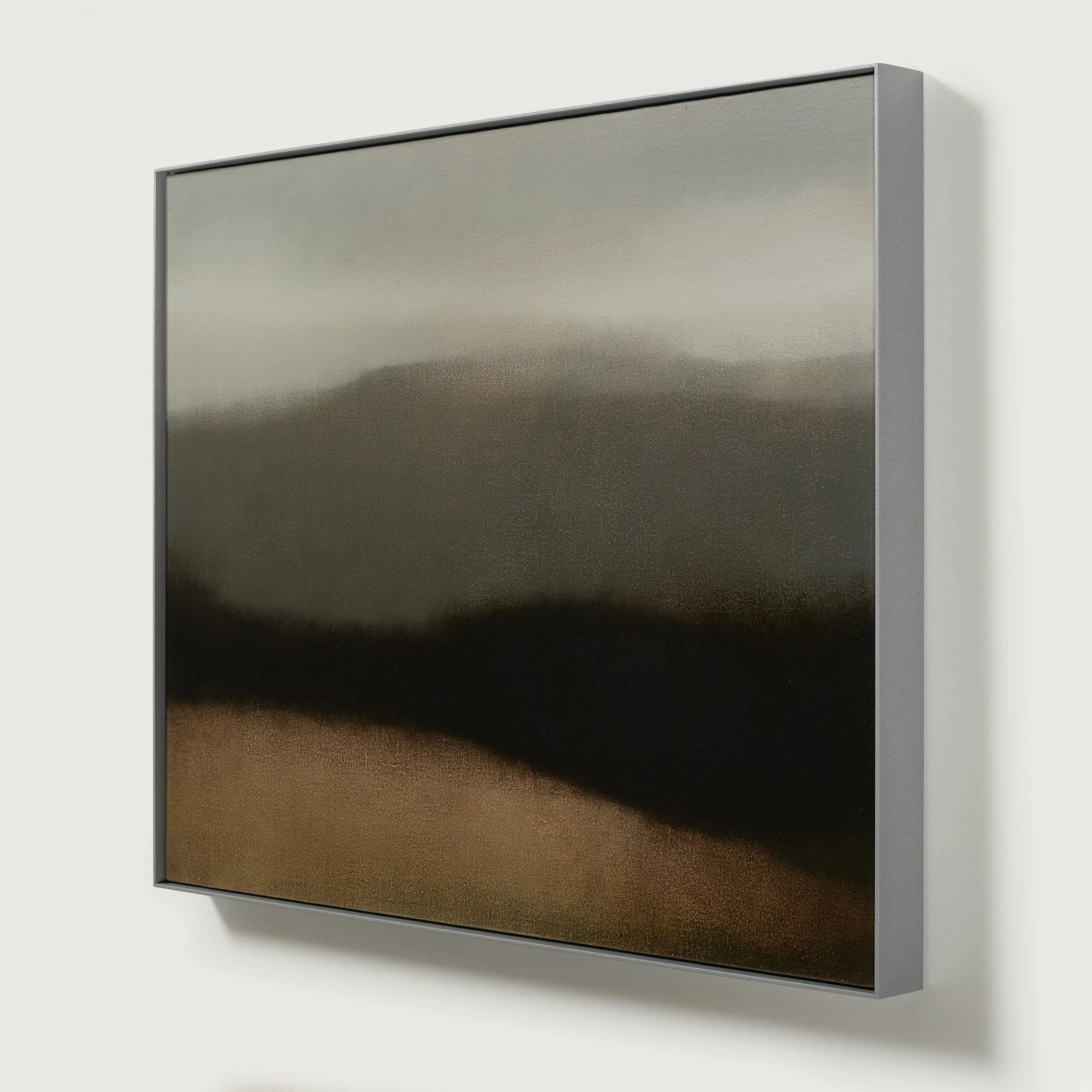 Framed minimalist landscape painting from the Horizons series by Glenn Suokko.
