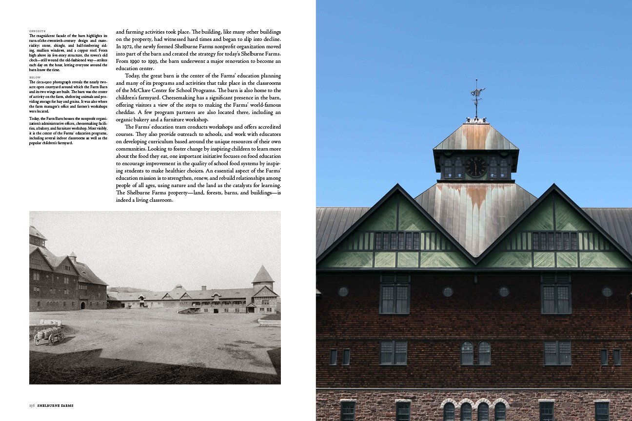 Shelburne Farms: House, Gardens, Farm, and Barns, farm barn.