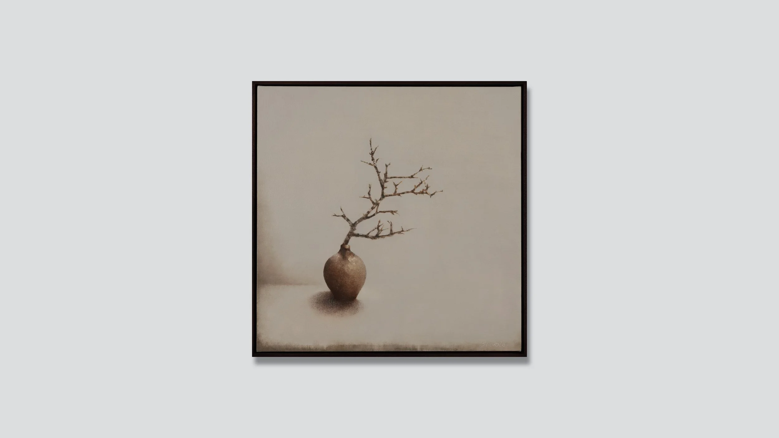 Framed still life oil painting by Glenn Suokko.