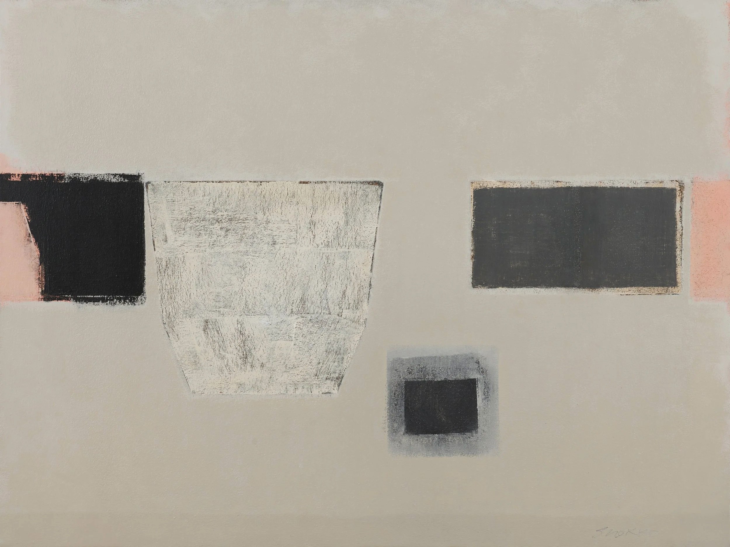Large abstract still life by Glenn Suokko.