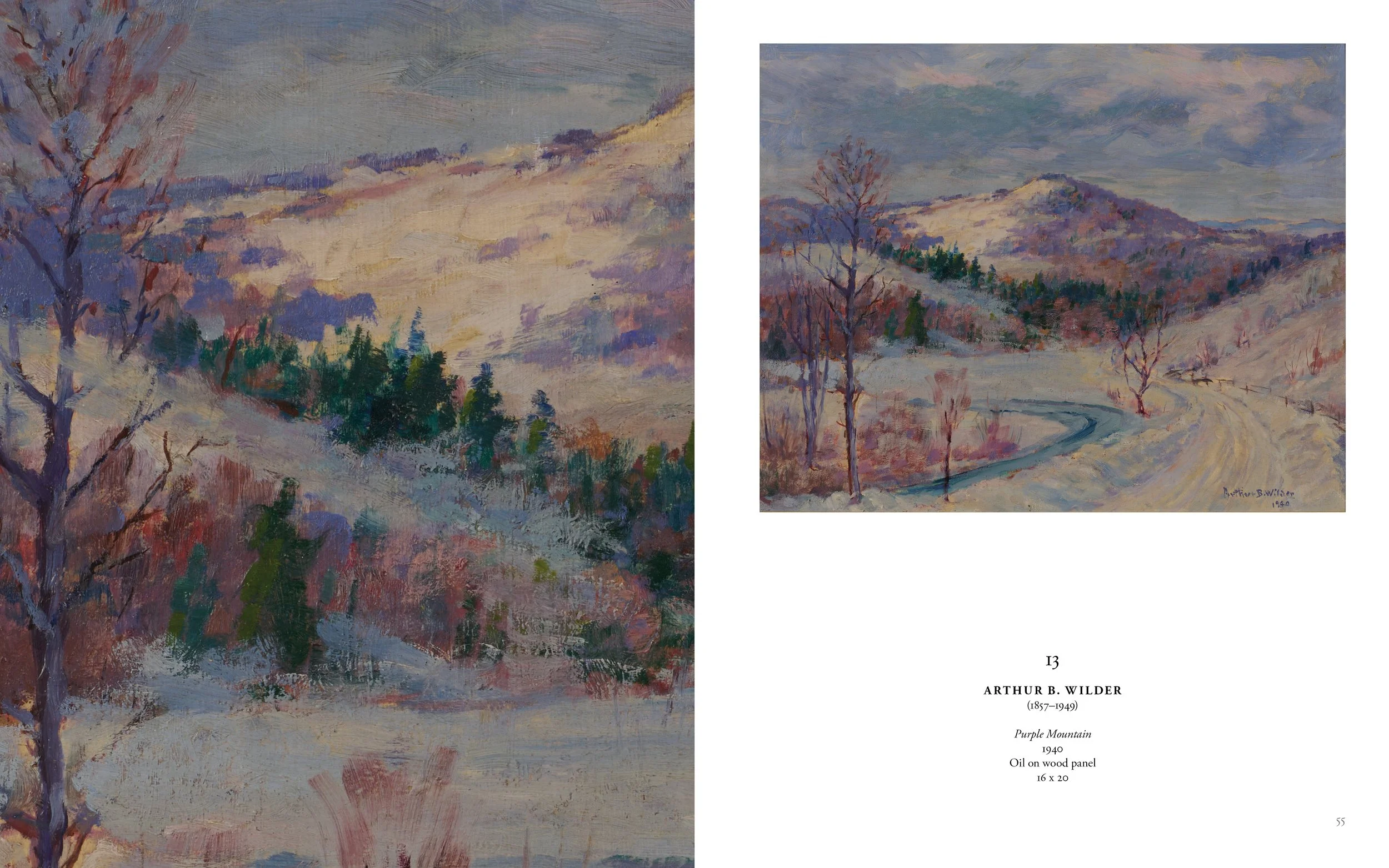 Book page spread from Paintings at the Woodstock Inn by Glenn Suokko.