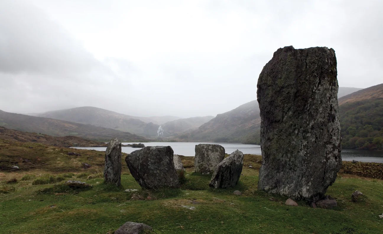Book design by Glenn Suokko from Simon Pearce: Design for Living showing the Uragh stone circle in County Kerry, Ireland.