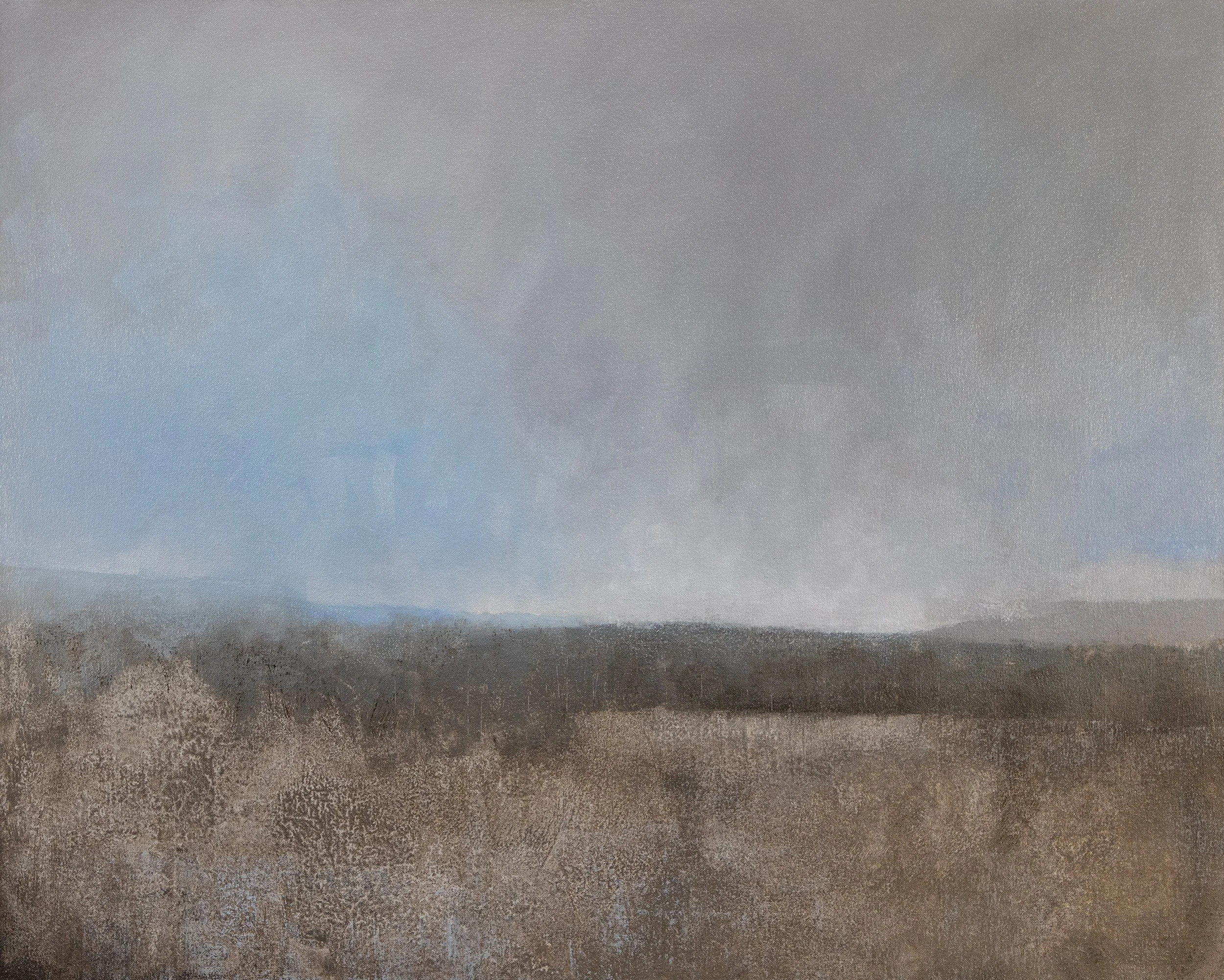 Atmospheric landscape, oil on canvas by Vermont artist Glenn Suokko.