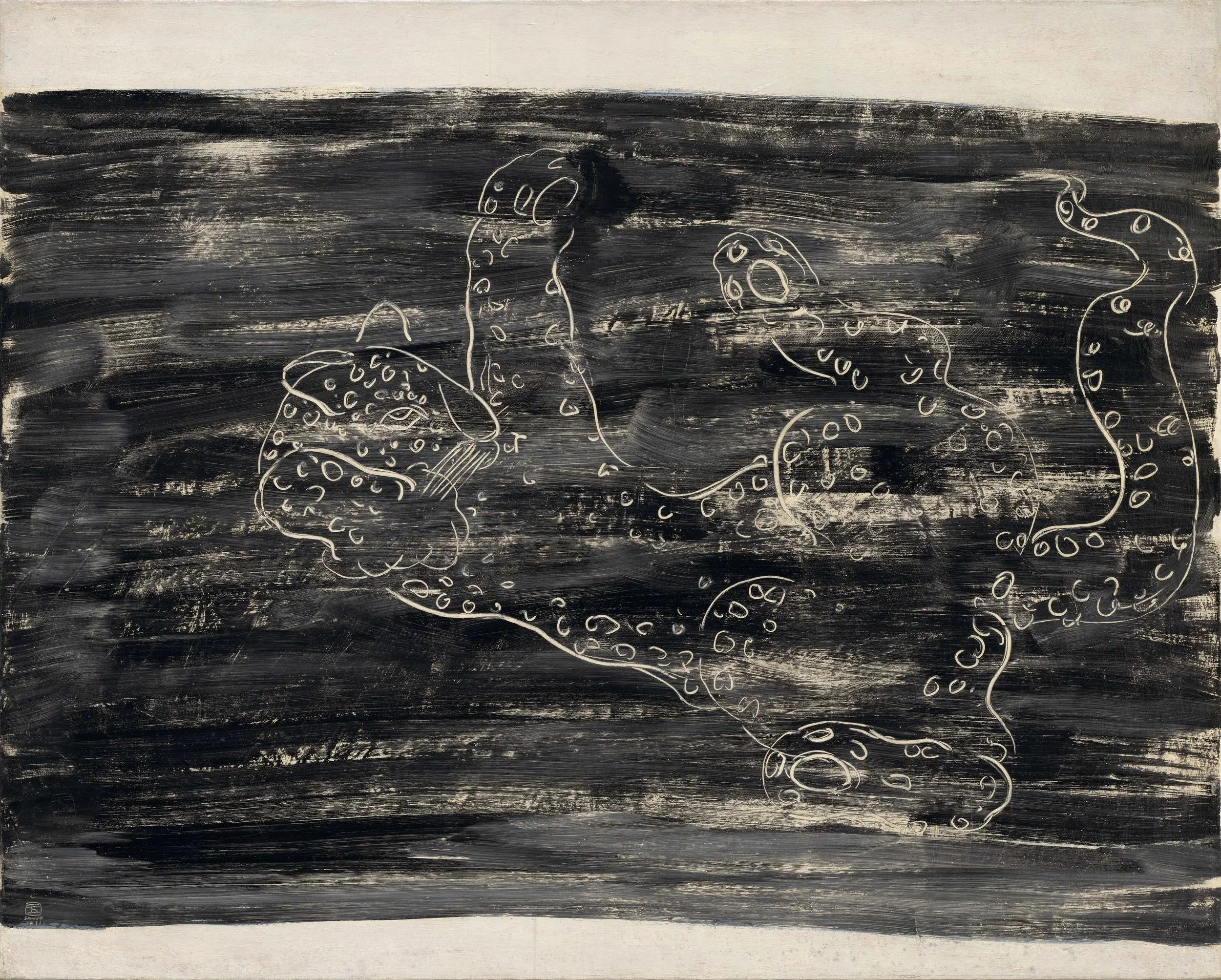 Sanyu, Leopard, 1931, oil on canvas, 95 × 116 cm, private collection, Taipei