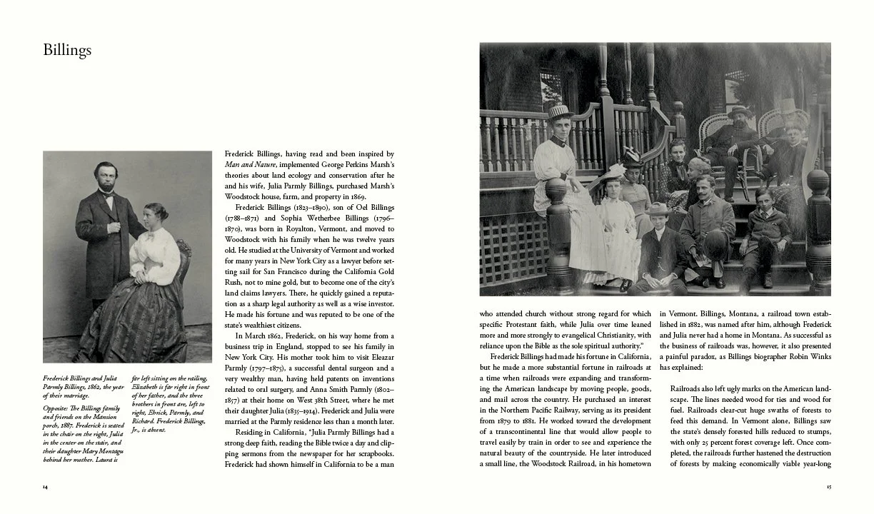 Marsh, Billings, Rockefeller in Woodstock, book: Billings family photo.