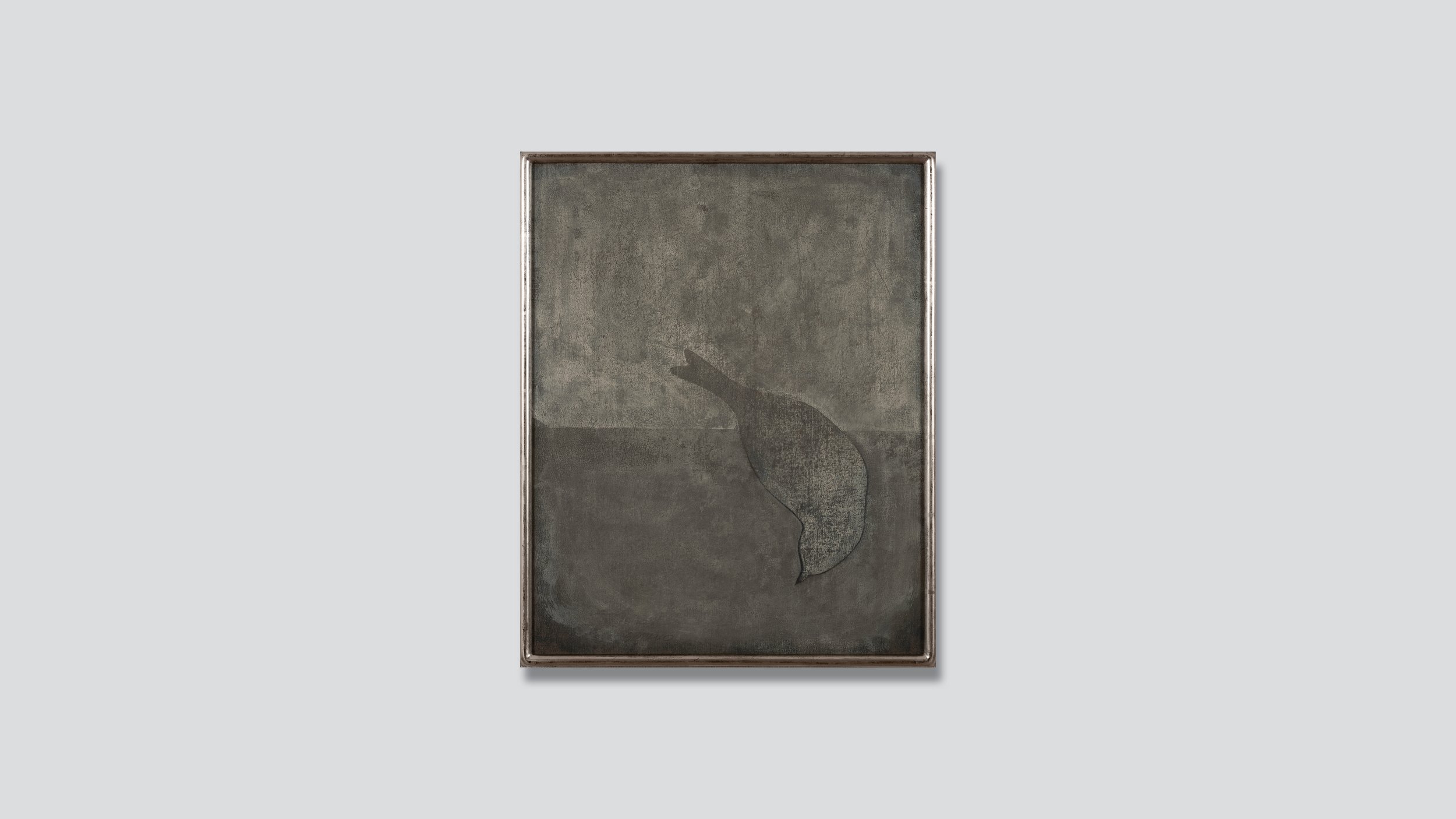 Framed painting of a goldfinch bird in neutral colors, oil on canvas by Glenn Suokko.
