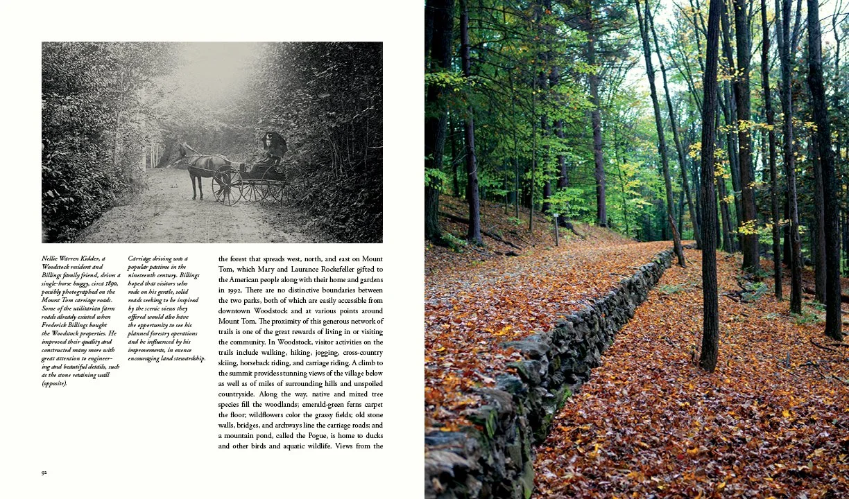 Marsh, Billings, Rockefeller in Woodstock, book: carriage trail.