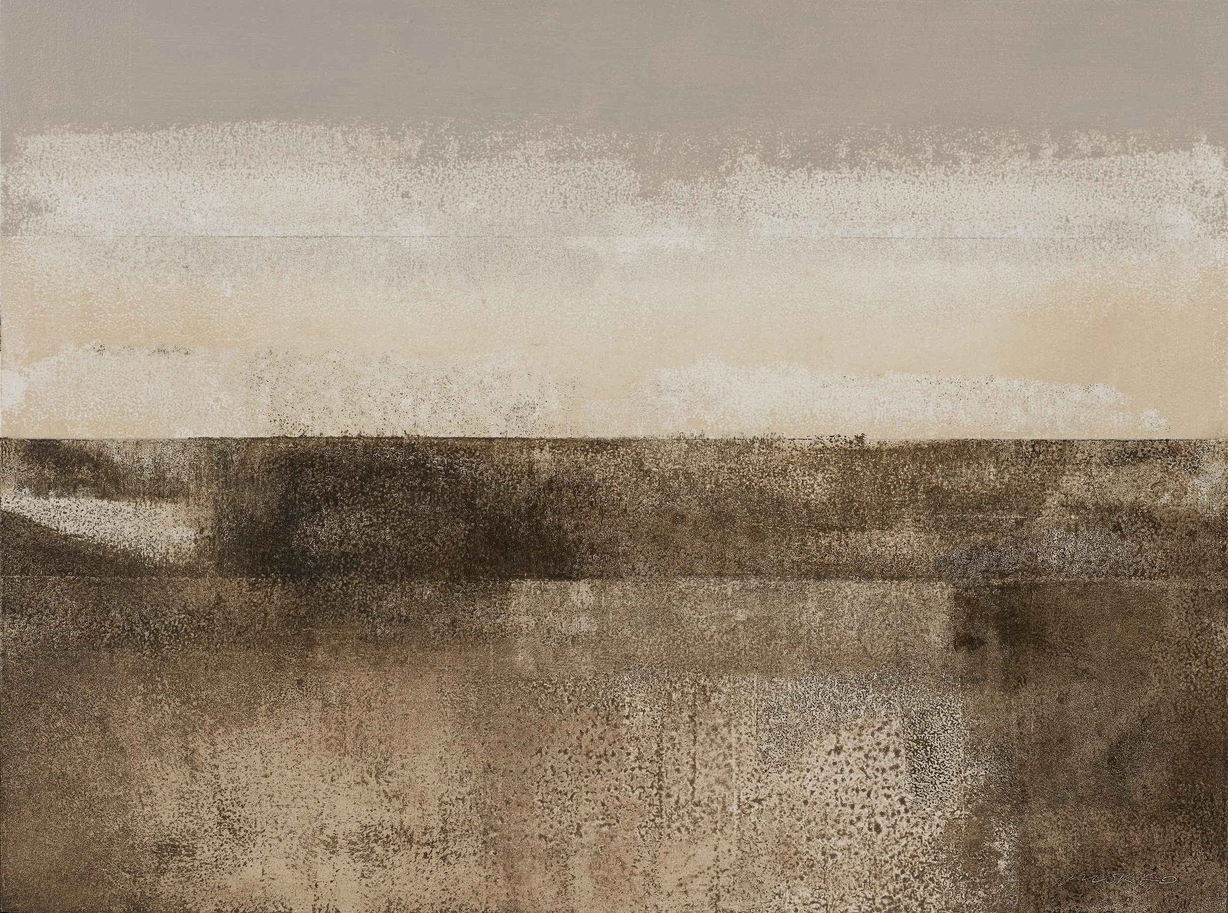 Landscape oil painting on wood by Glenn Suokko.