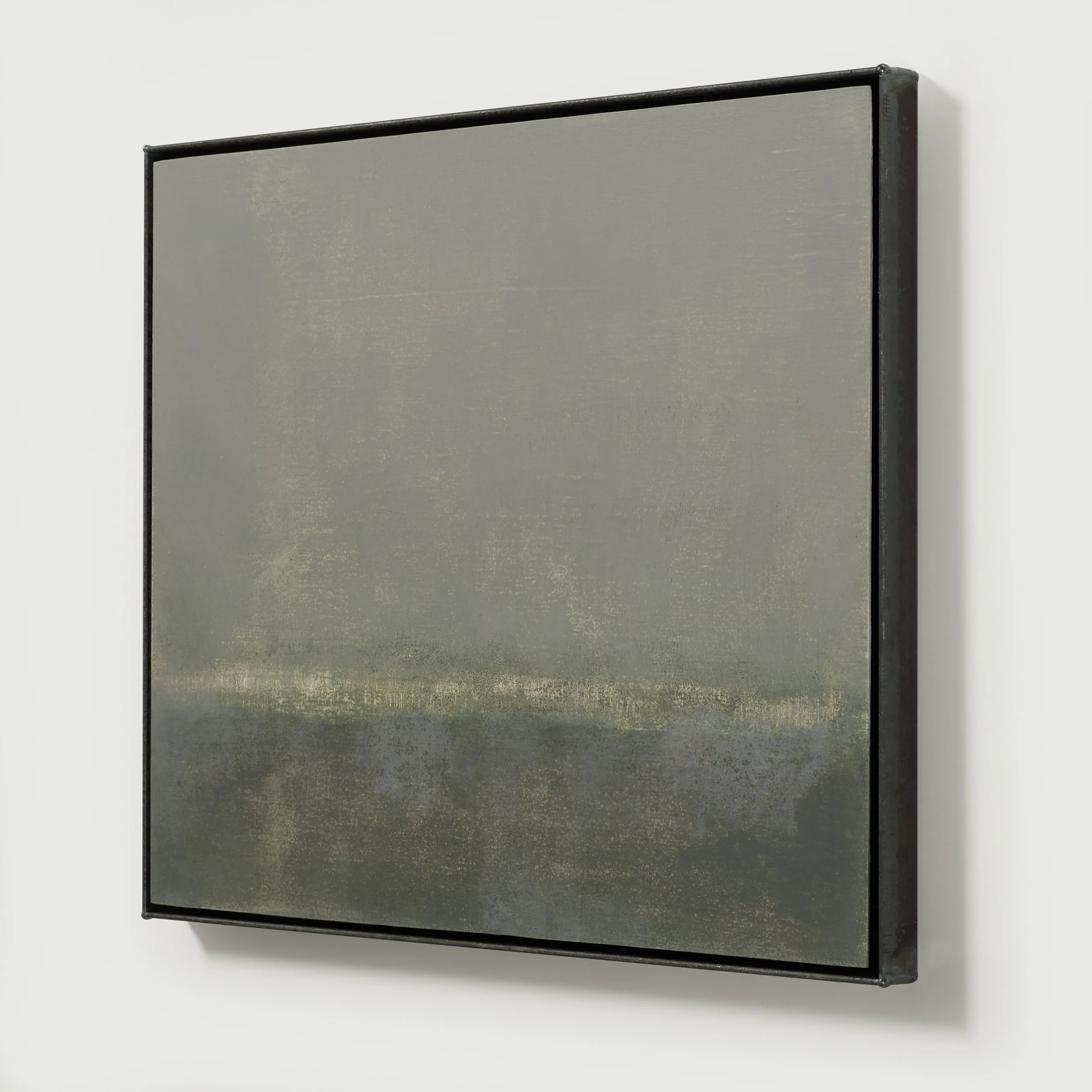 Minimalist landscape, oil on wood panel, Glenn Suokko.
