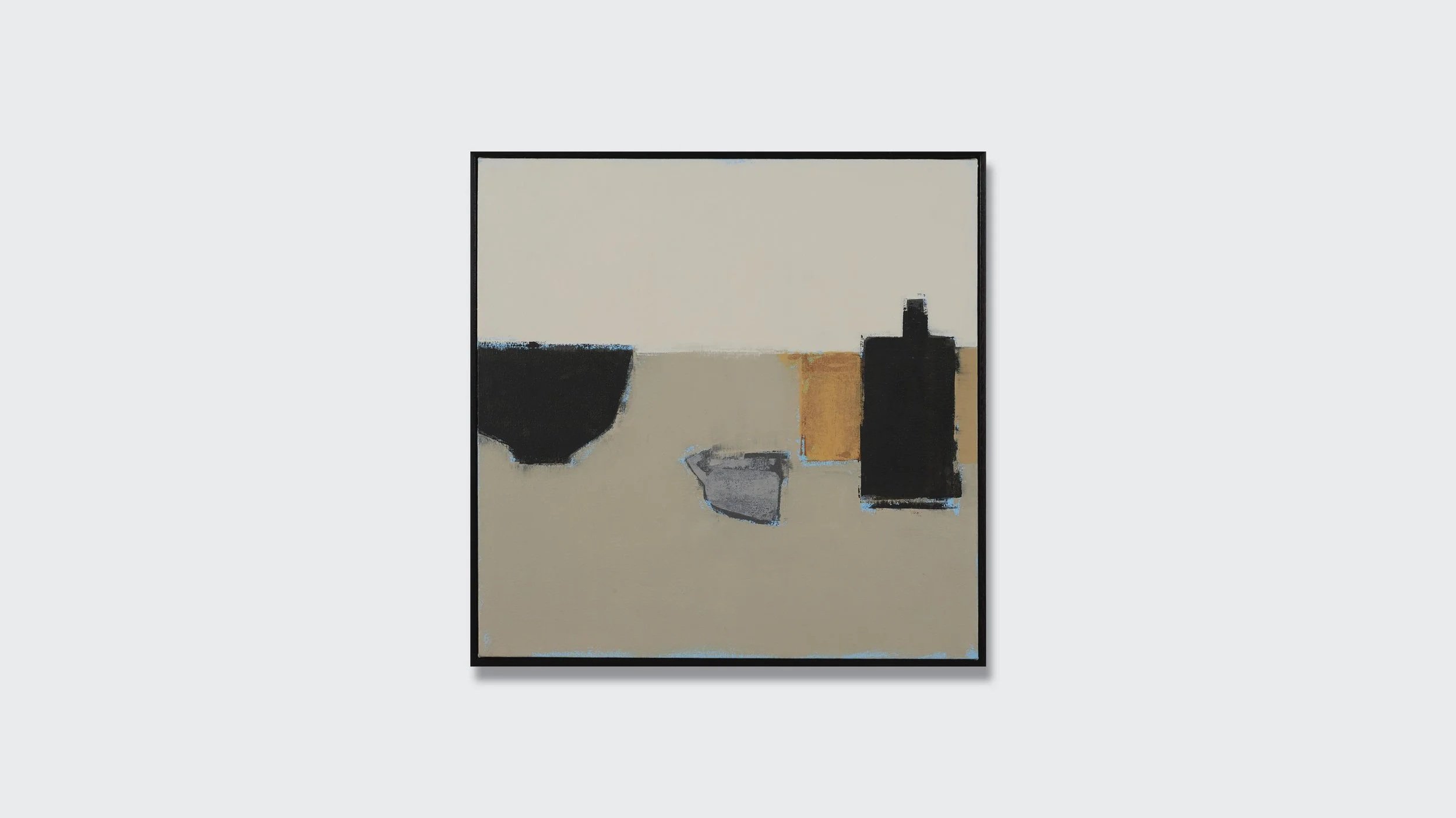 Framed abstract still life painting in oil on canvas by Glenn Suokko.