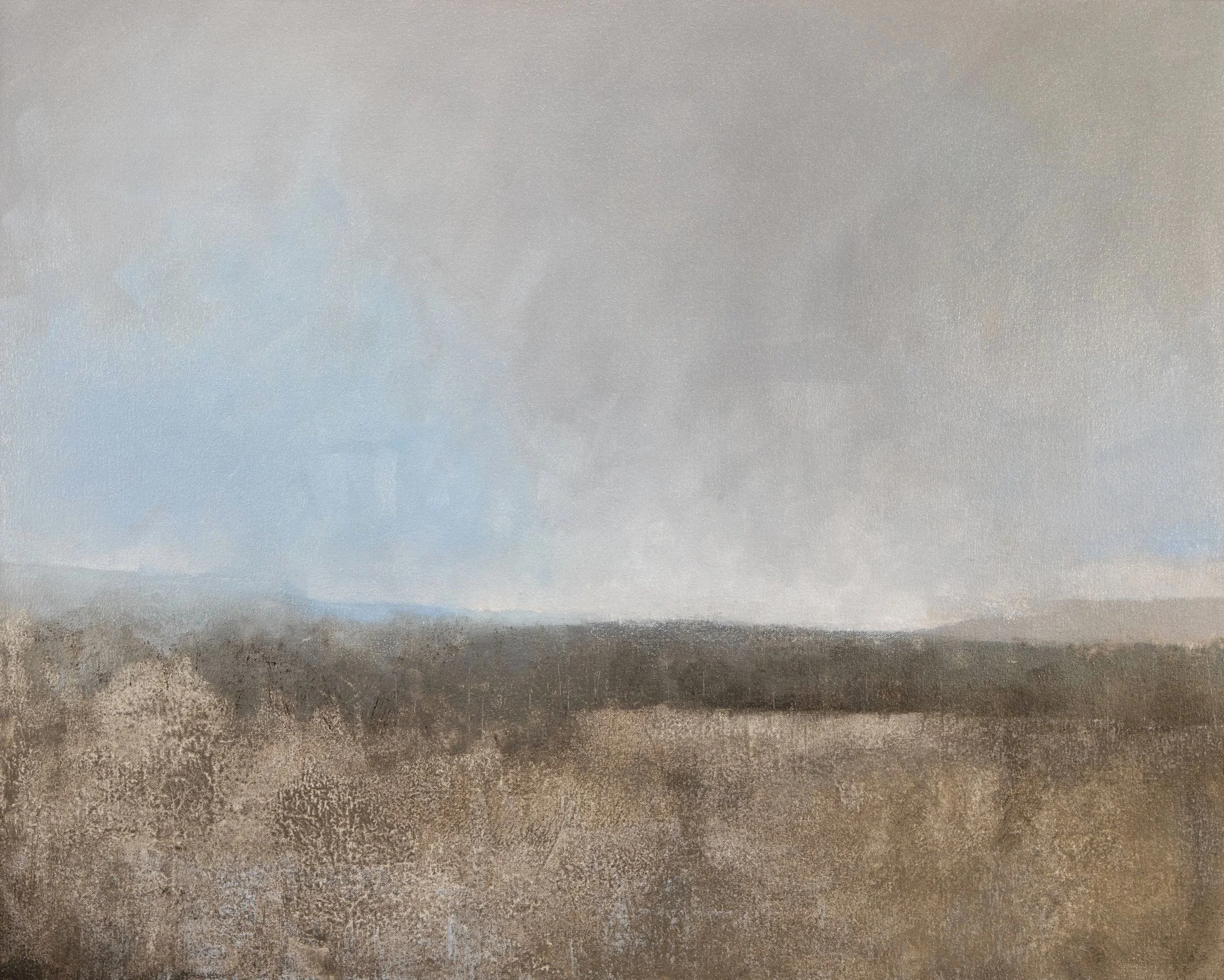 Large landscape, Vermont pastoral, oil on canvas.