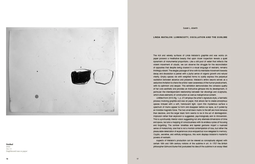 "Linda Matalon, Work: 1977–2012" exhibition catalogue, essay.