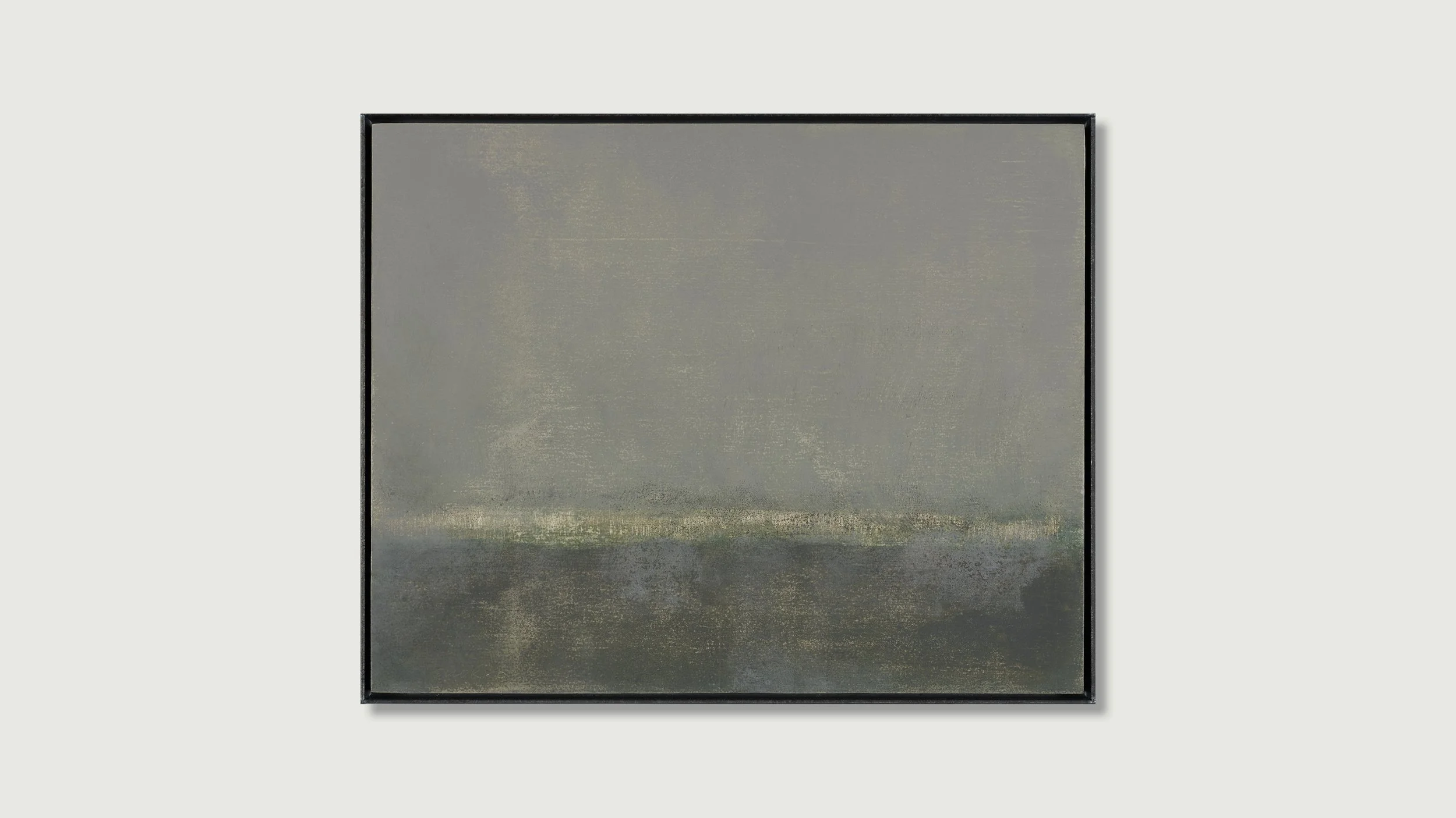 Minimalist landscape, oil on wood panel, Glenn Suokko.