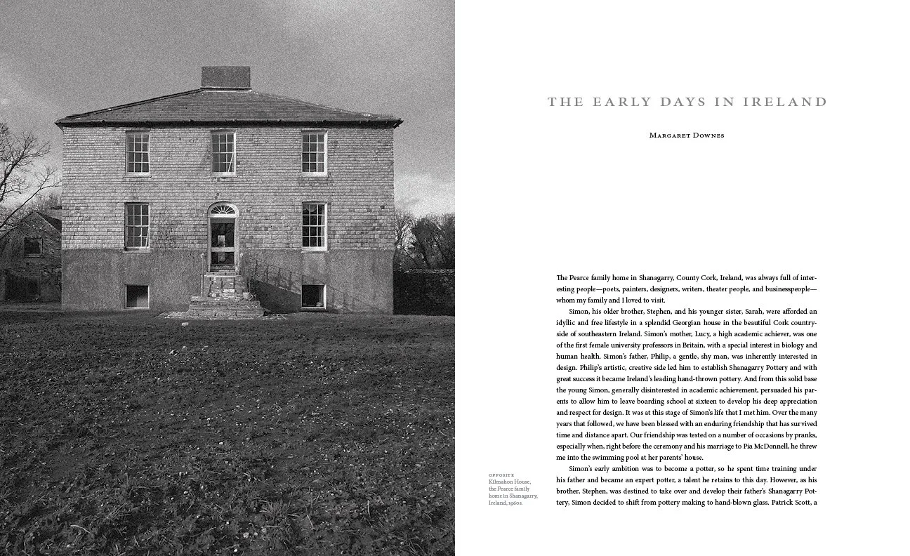 Simon Pearce: Design for Living—book pages, Kilmahon House.