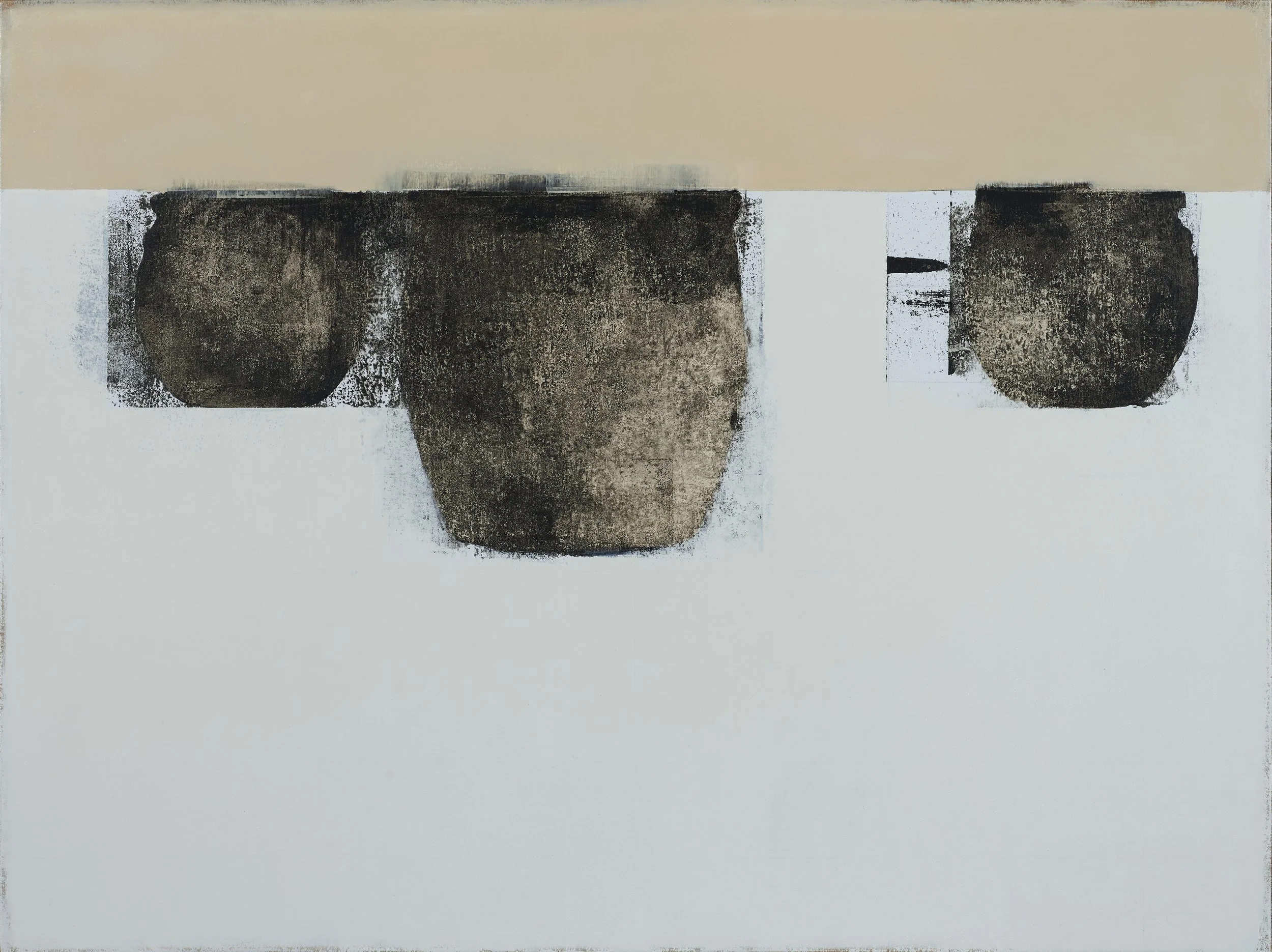 Composition, oil on canvas, by Glenn Suokko.