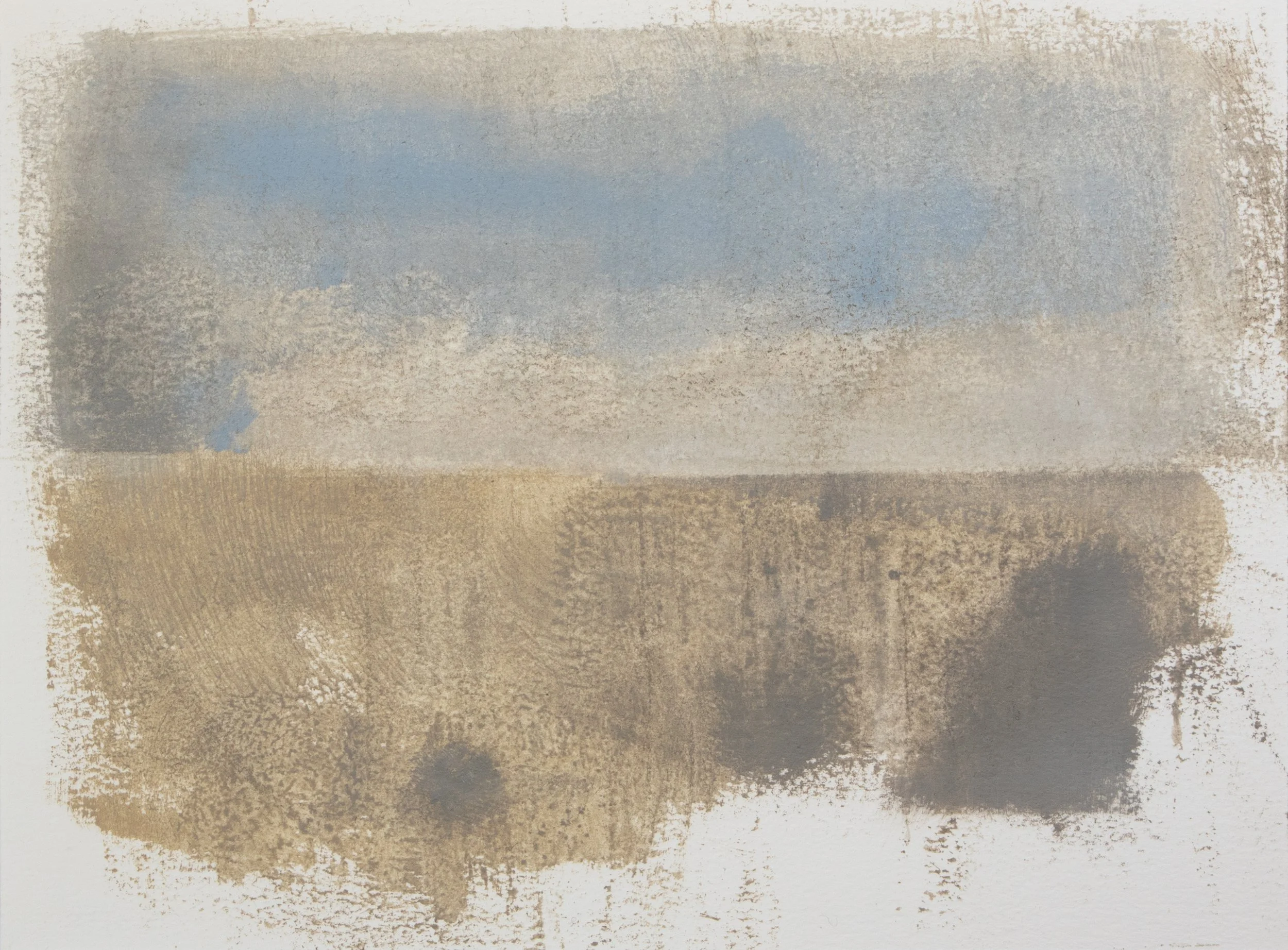 Landscape in oil, from the works on paper series, 2026.